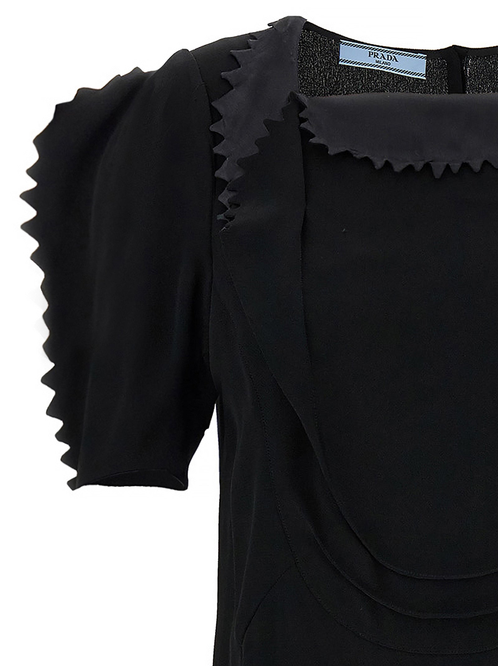 Prada Black Viscose Tank Tops Prada