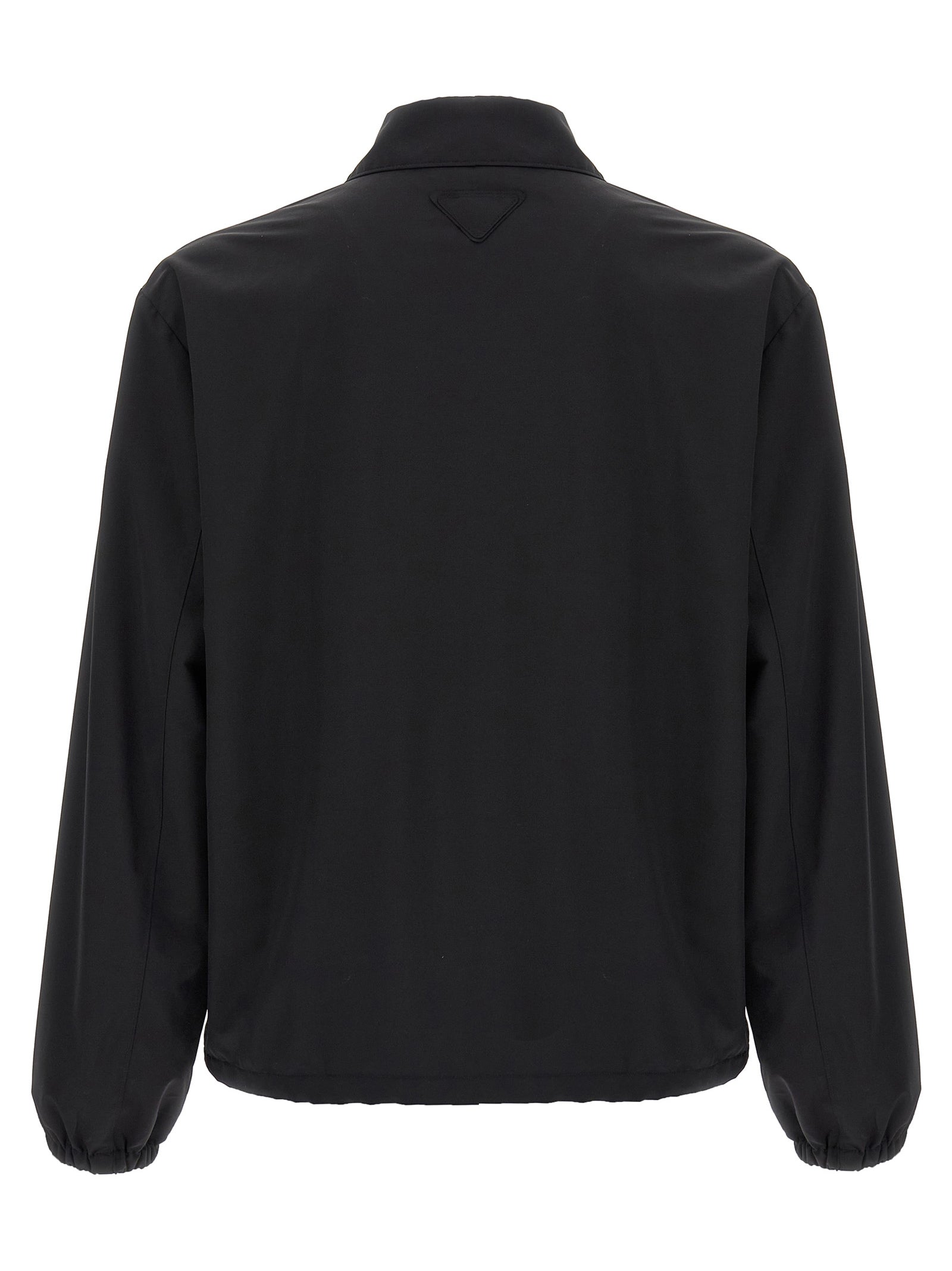Prada Black Virgin Wool Full-Length Jacket Prada