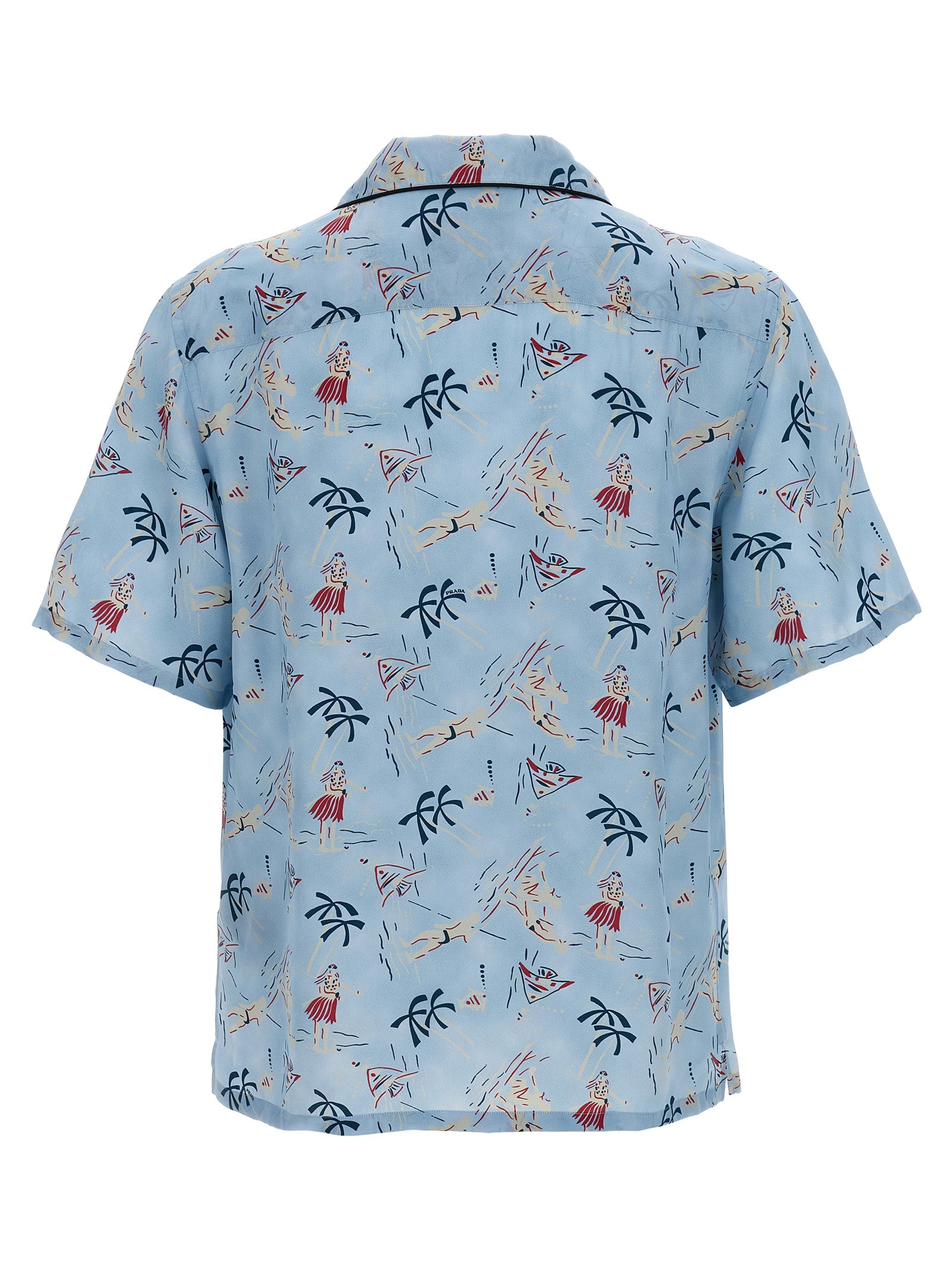 Prada Blue Viscose Blouse Prada