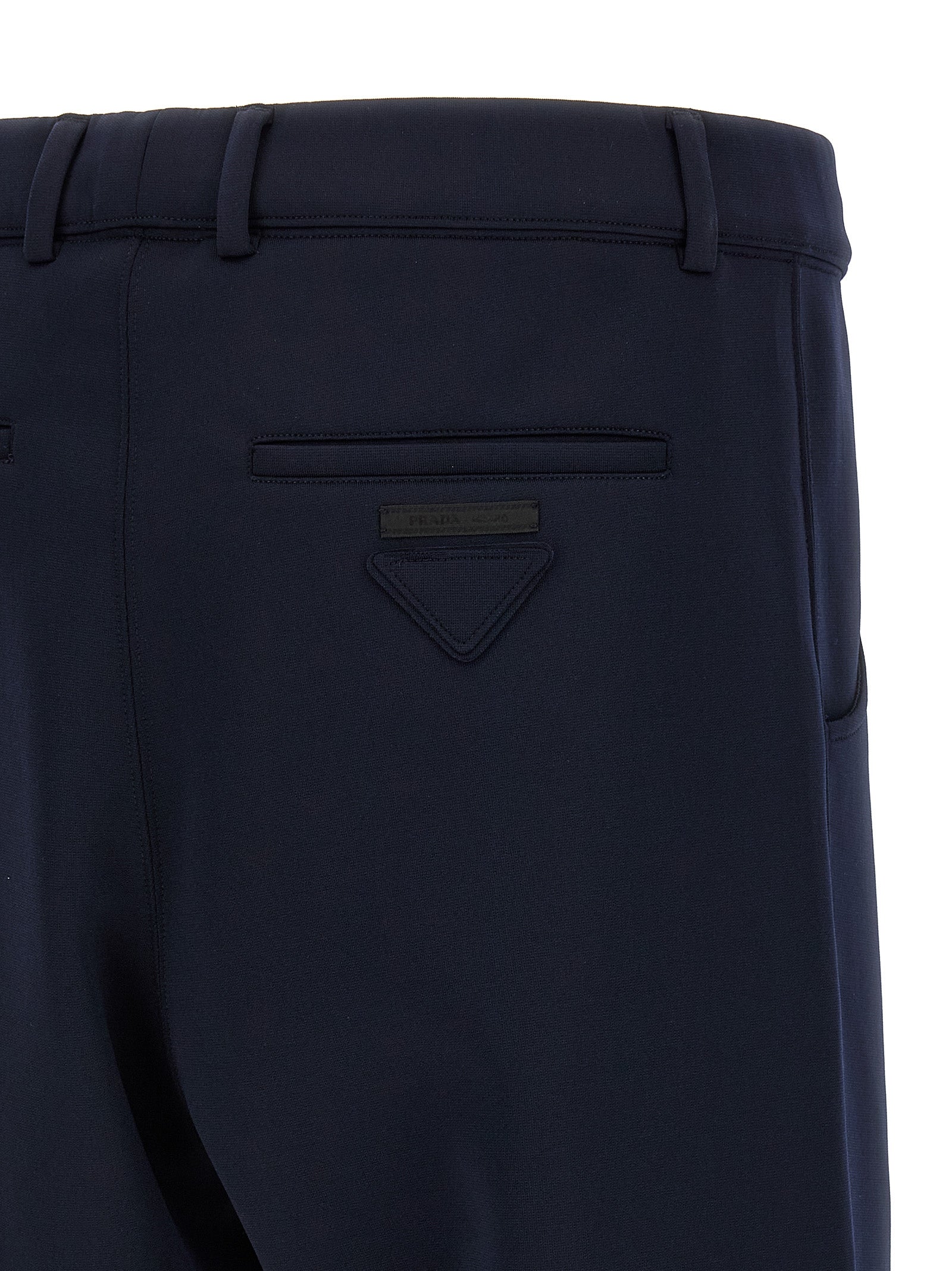 Prada Blue Polyester Casual Pants Prada