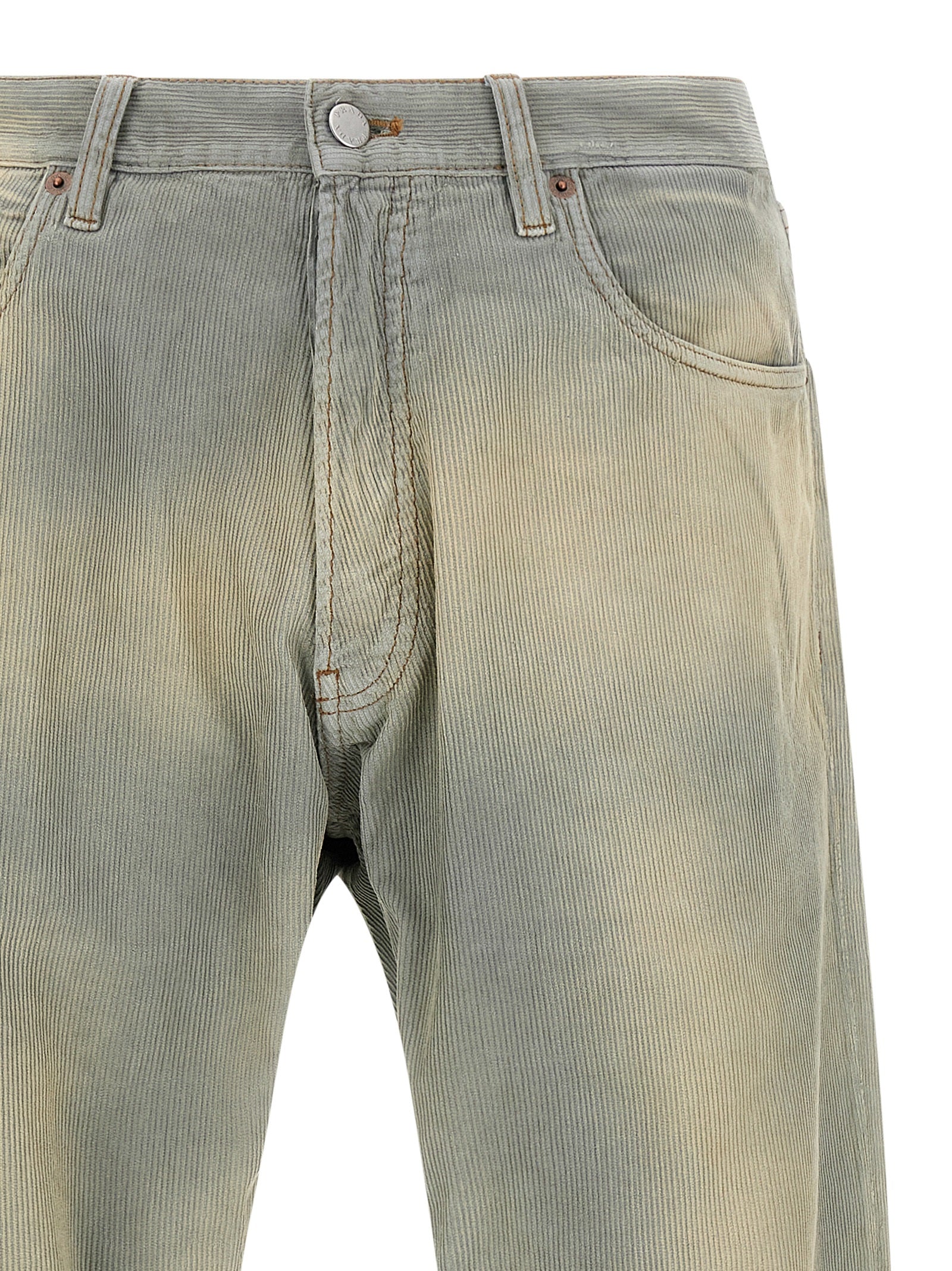 Prada Blue Cotton Casual Pants Prada
