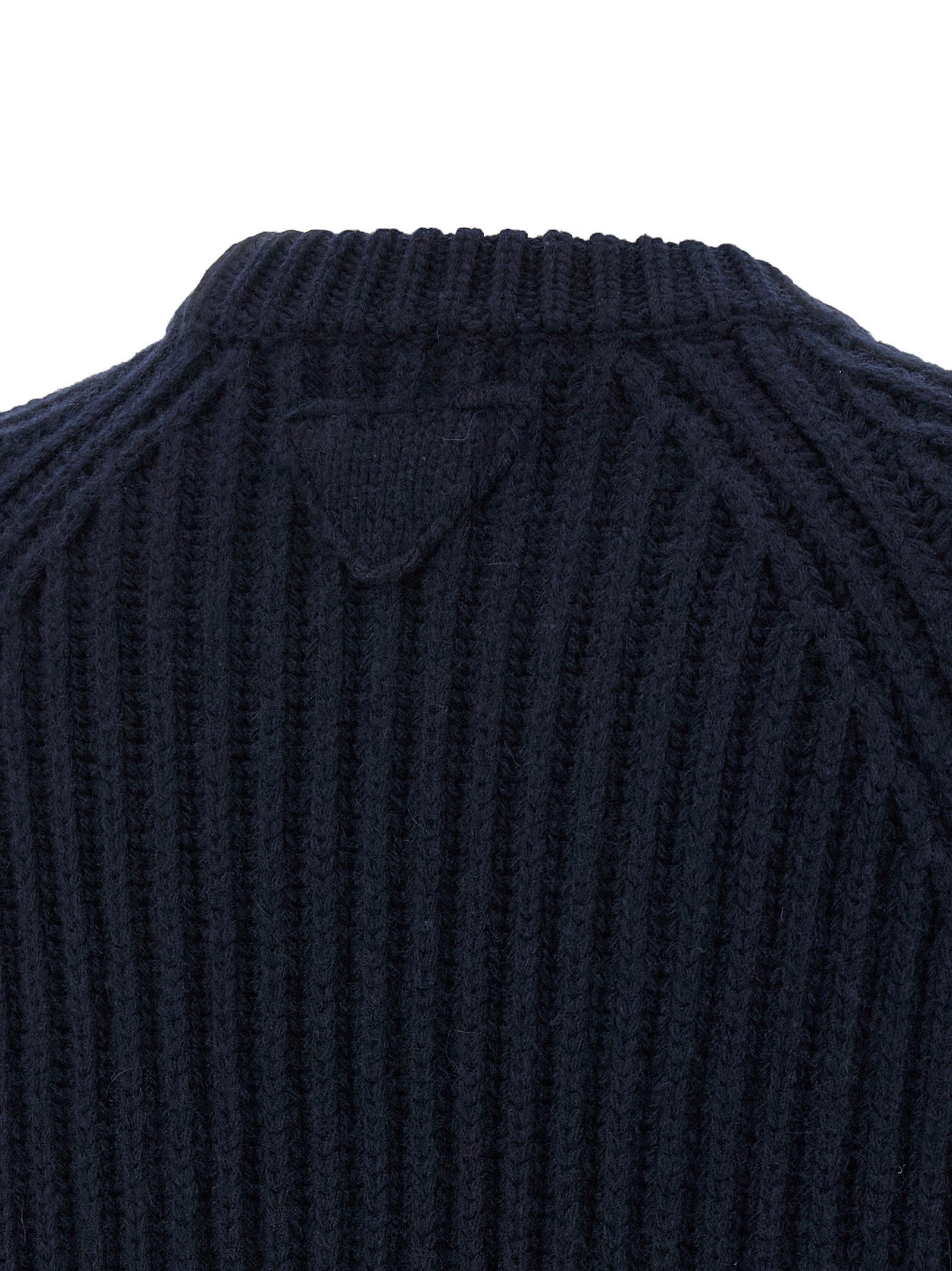 Prada Blue Virgin Wool Cardigan Prada