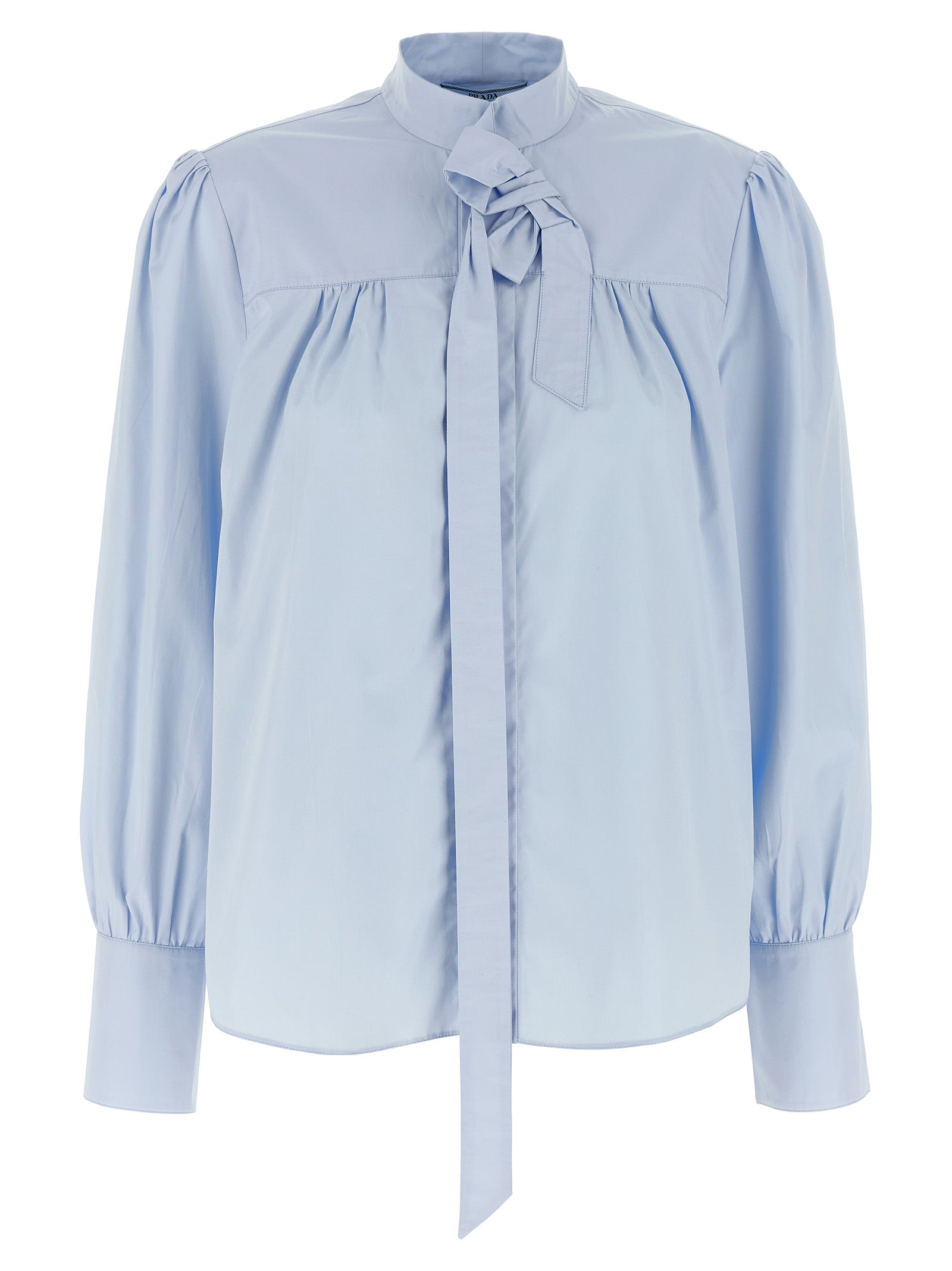 Prada Blue Cotton Blouse Prada
