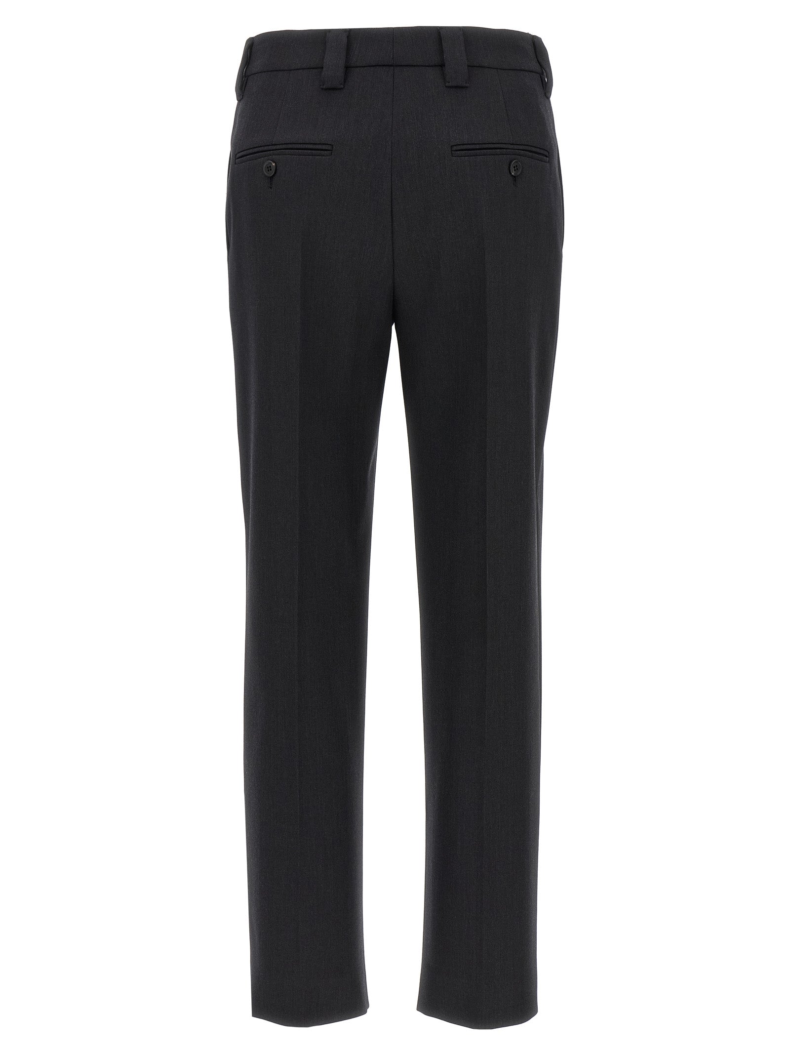Prada Gray Virgin Wool Dress Pants Prada