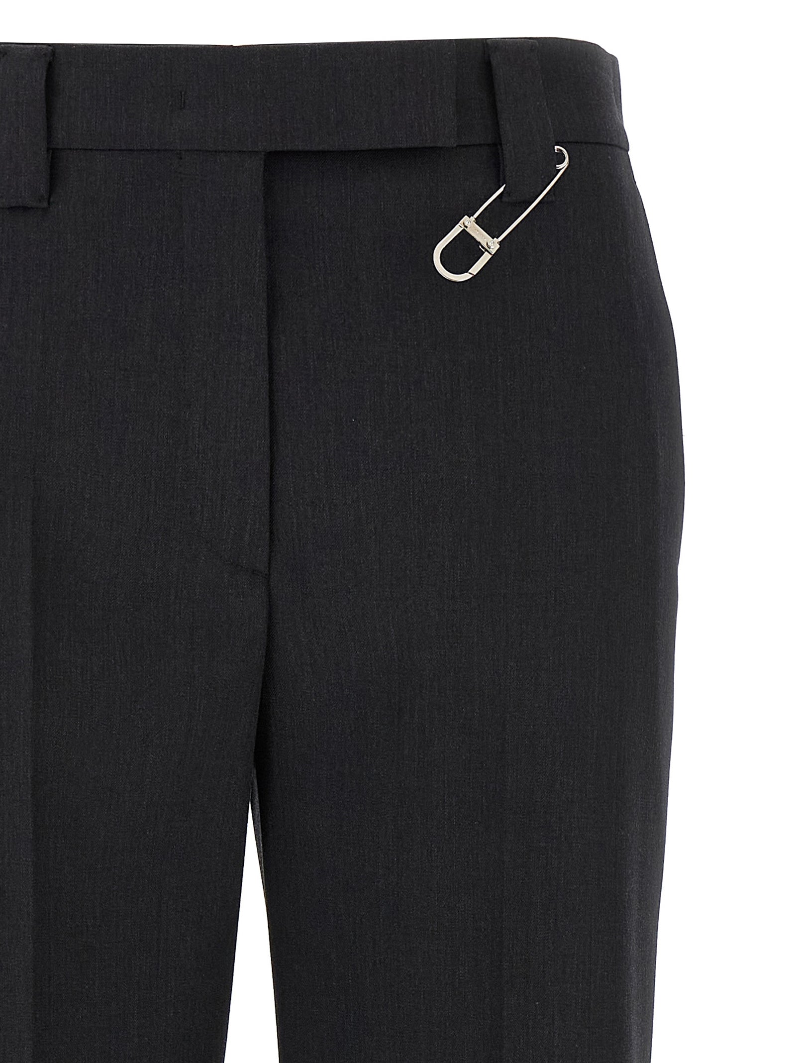 Prada Gray Virgin Wool Dress Pants Prada