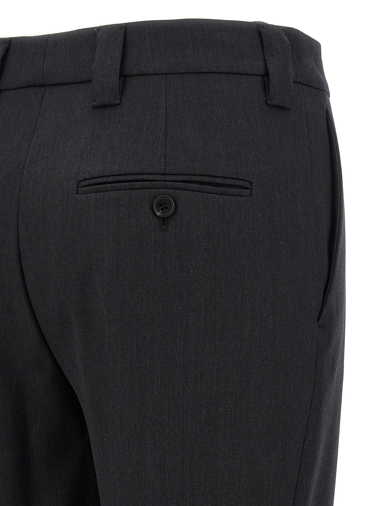 Prada Gray Virgin Wool Dress Pants Prada