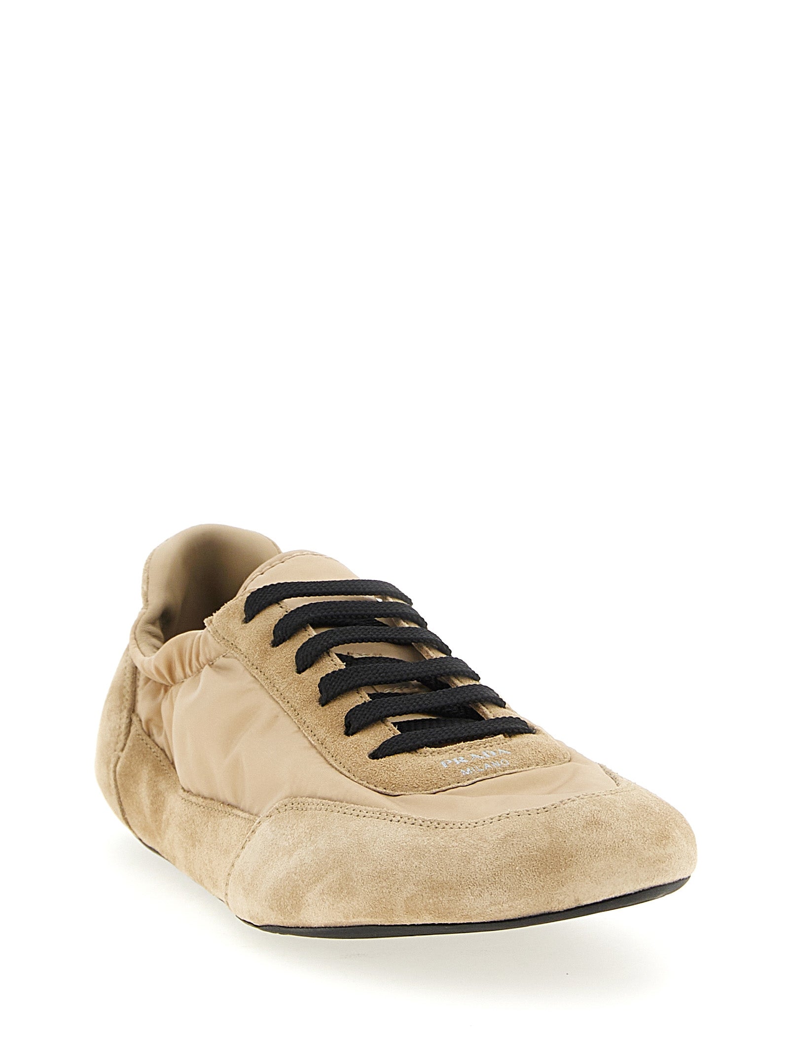 Prada Beige Polyamide Athletic Sneakers Prada
