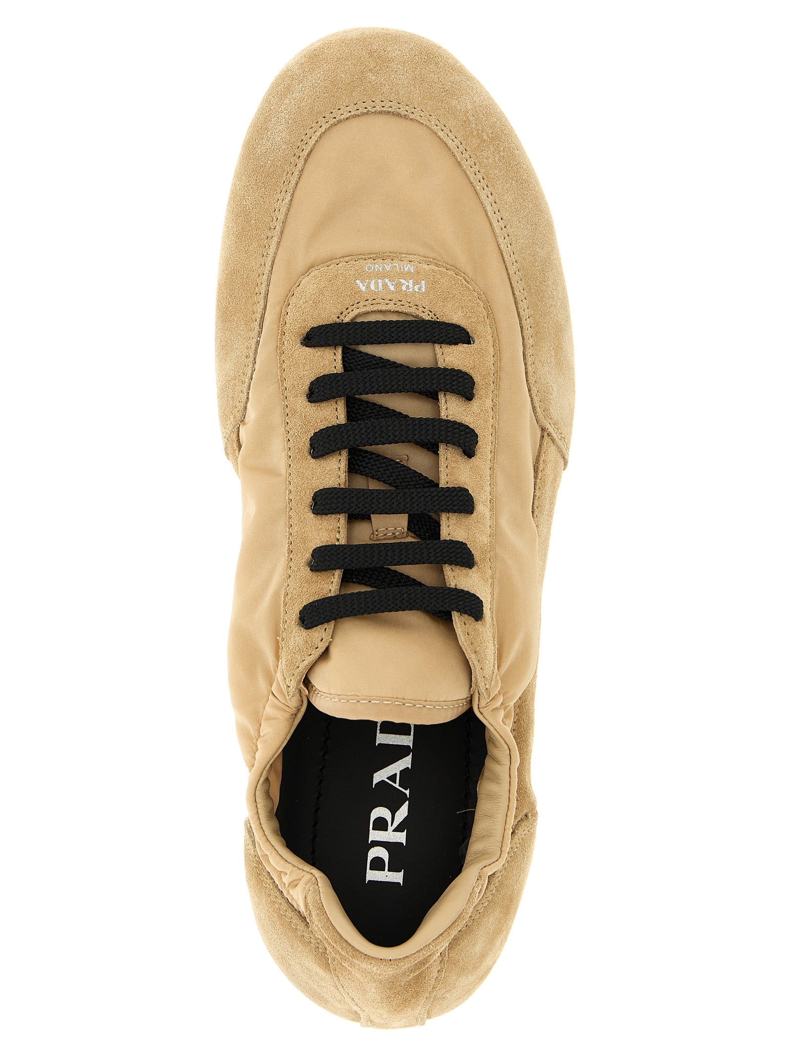 Prada Beige Polyamide Athletic Sneakers Prada