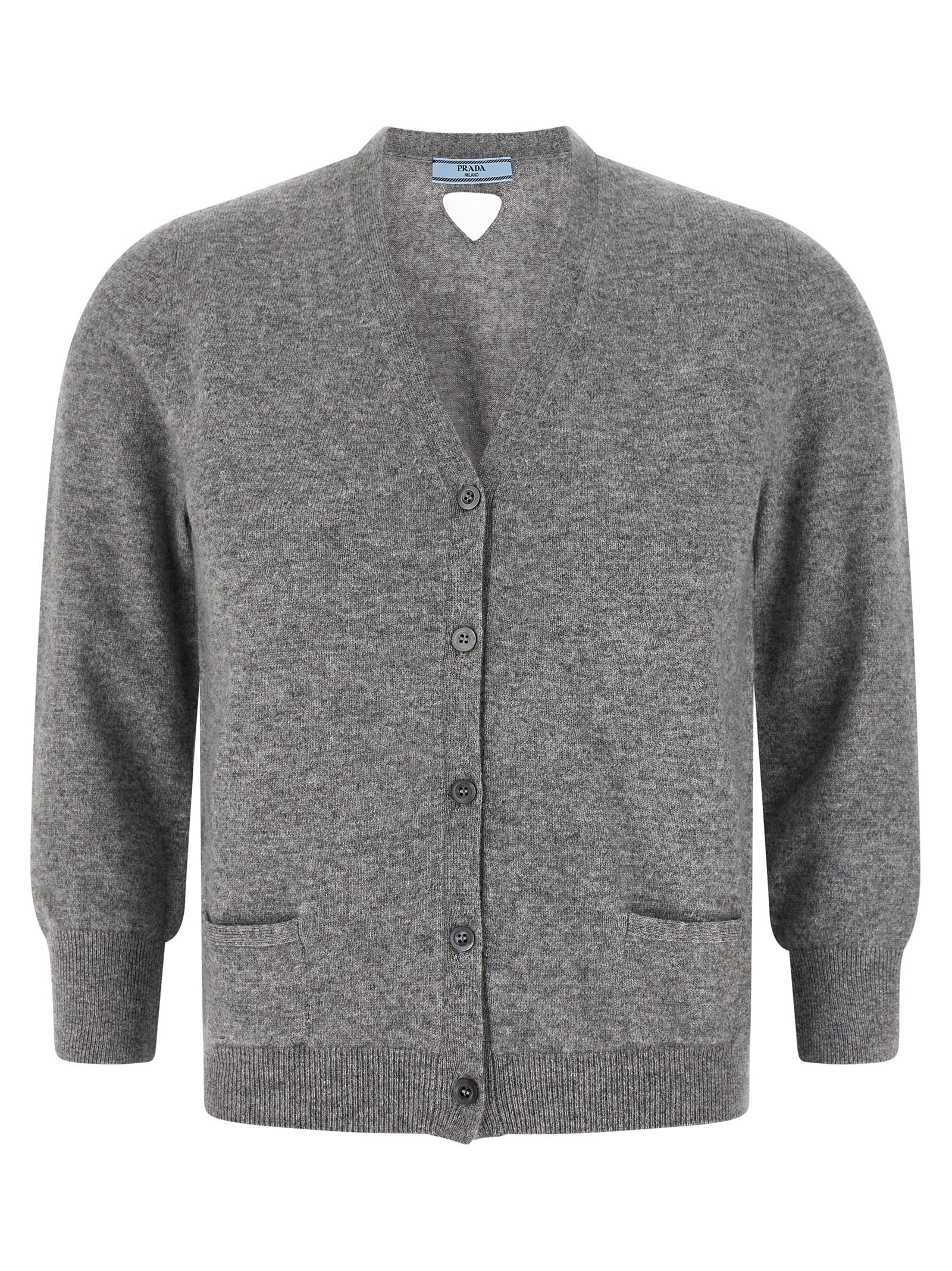 Prada Gray Cashmere Cardigan Prada