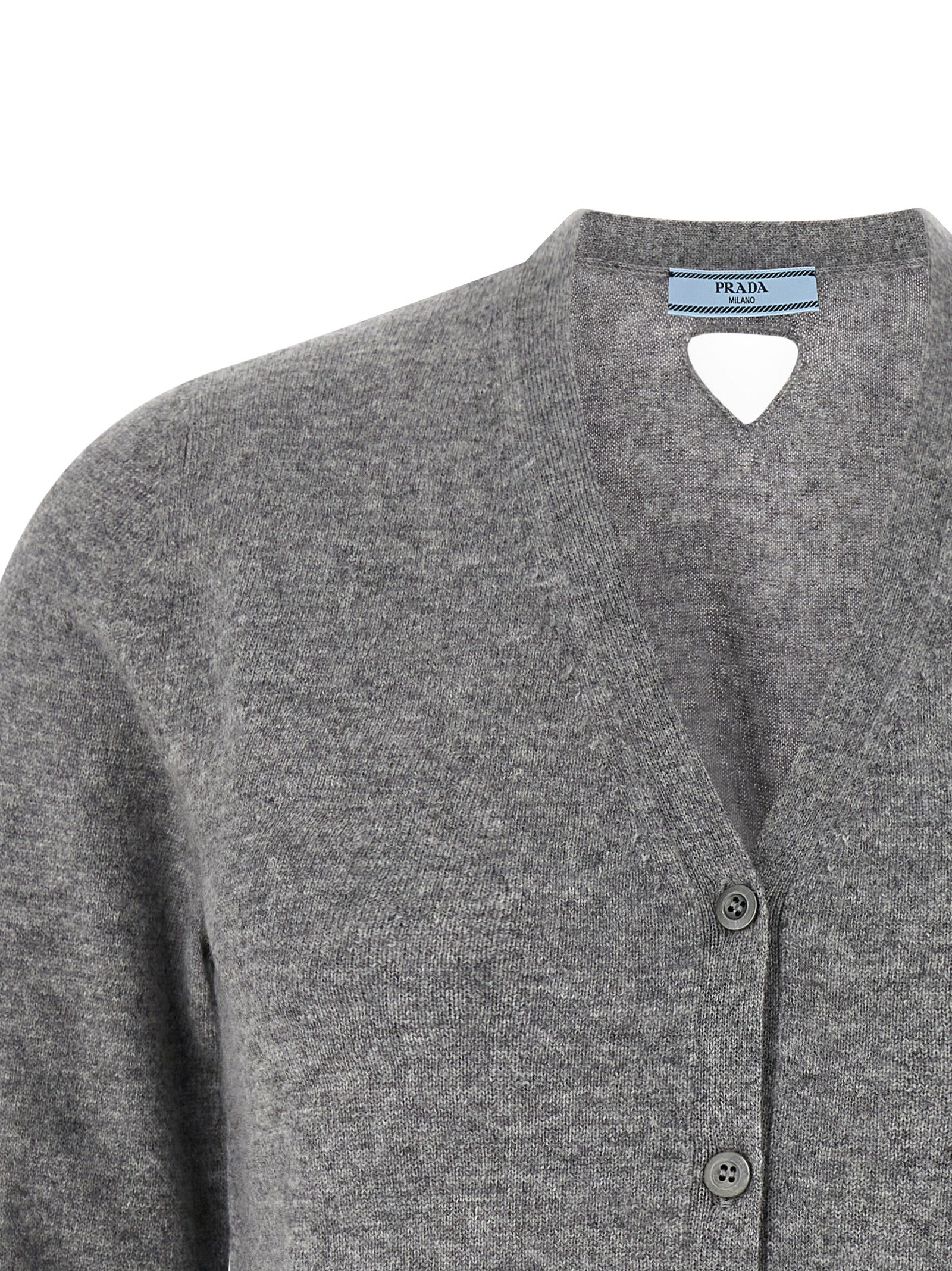 Prada Gray Cashmere Cardigan Prada