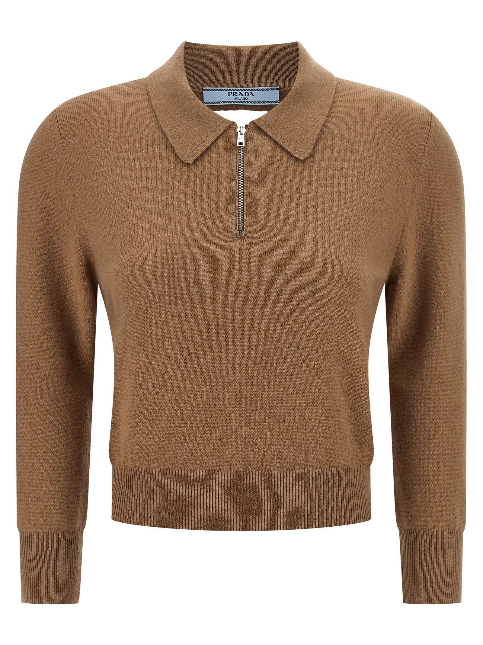 Prada Beige Cashmere Polo Shirt Prada