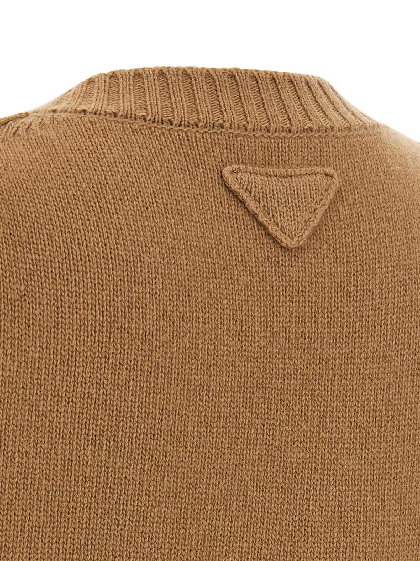 Prada Brown Virgin Wool Cardigan Prada