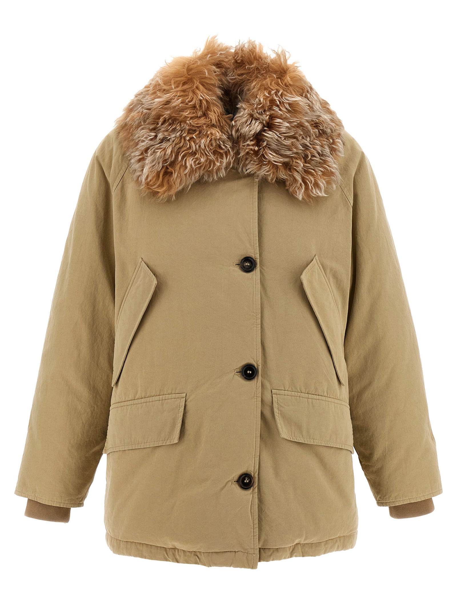 Prada Beige Cotton Full-Length Jacket Prada