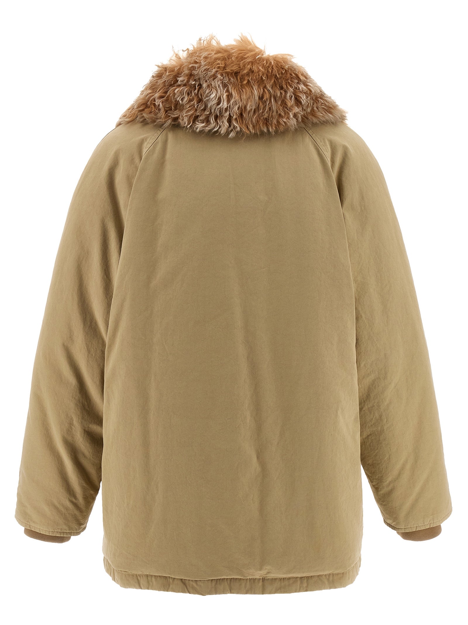 Prada Beige Cotton Full-Length Jacket Prada