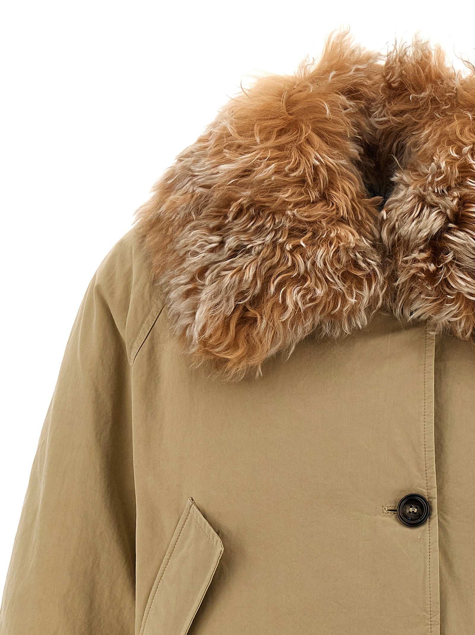 Prada Beige Cotton Full-Length Jacket Prada
