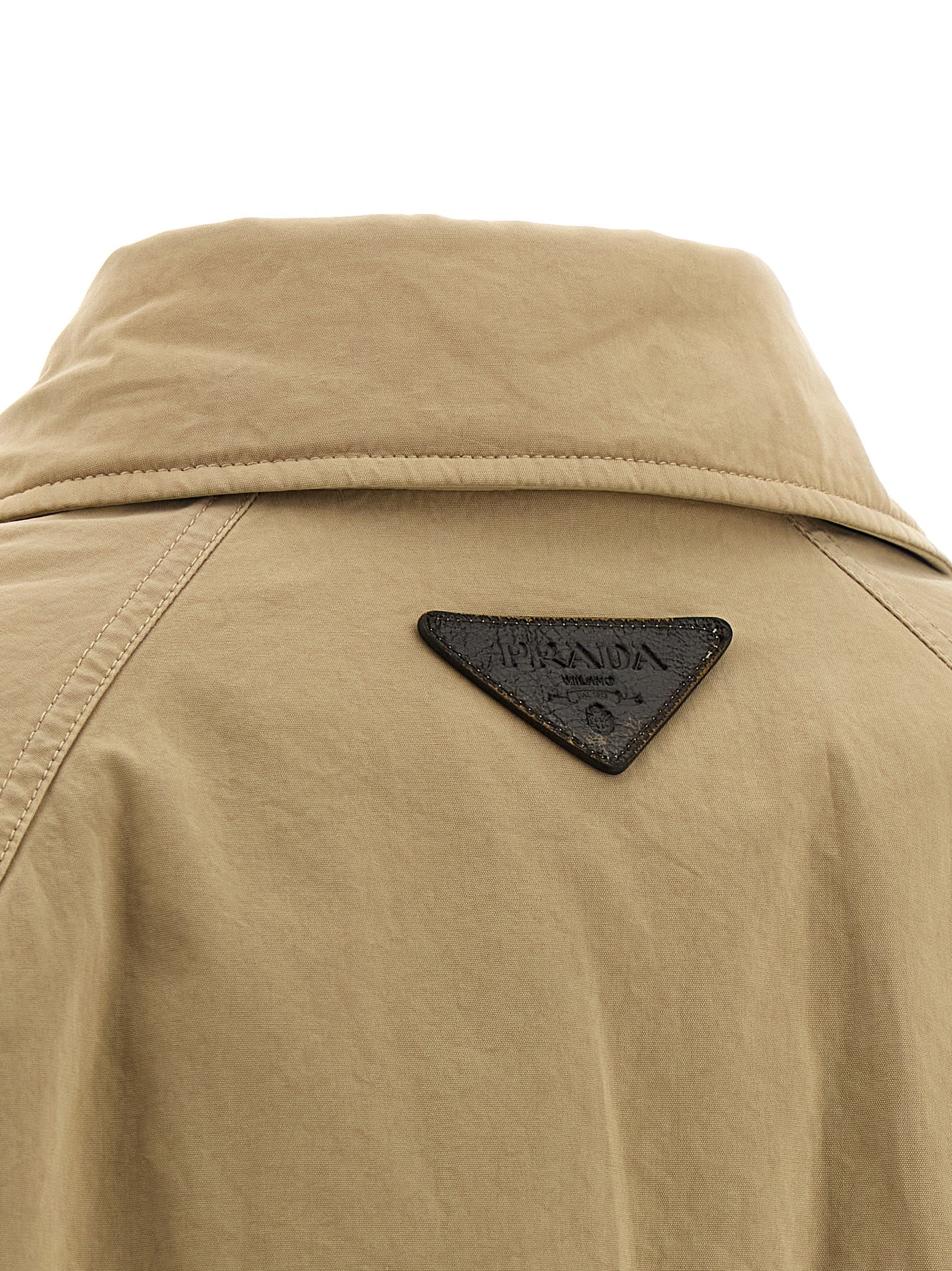 Prada Beige Cotton Full-Length Jacket Prada