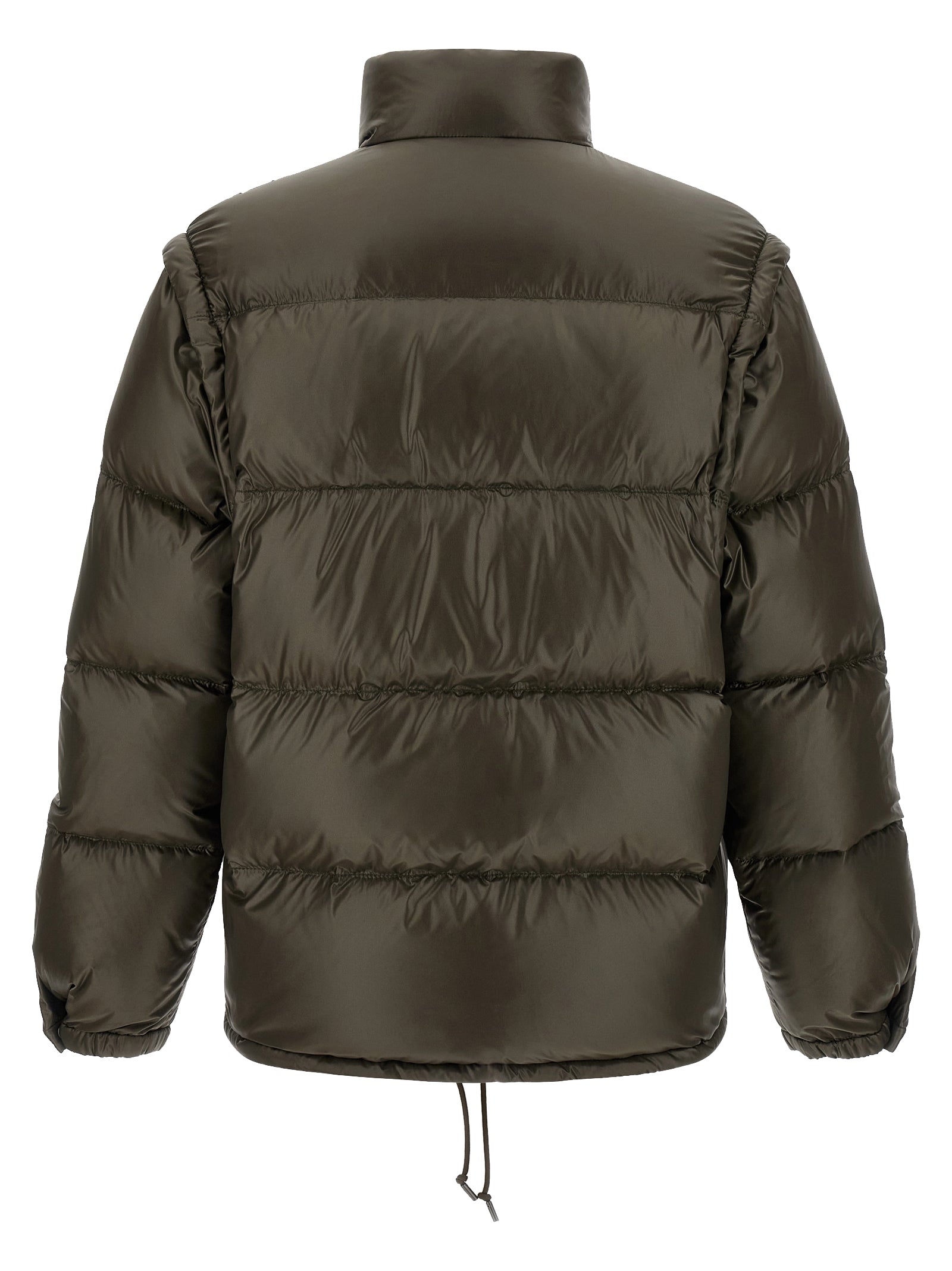 Prada Gray Recycled Polyamide Full-Length Jacket Prada