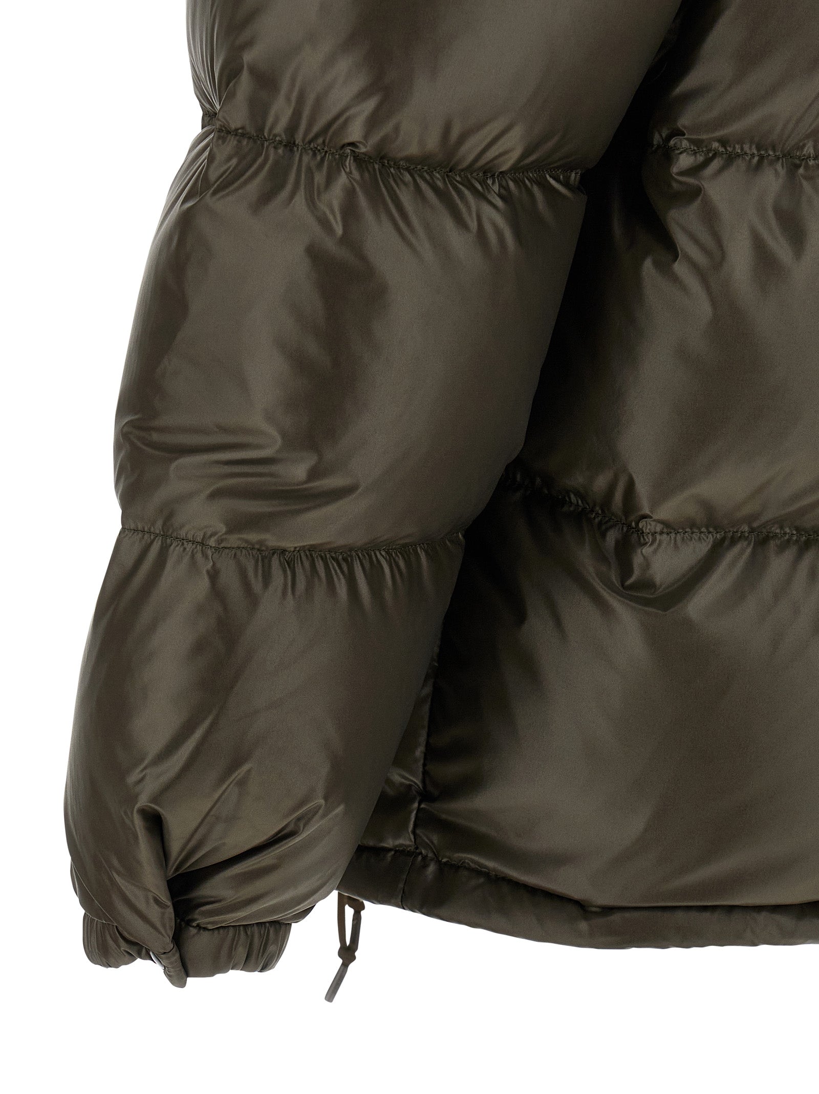 Prada Gray Recycled Polyamide Full-Length Jacket Prada