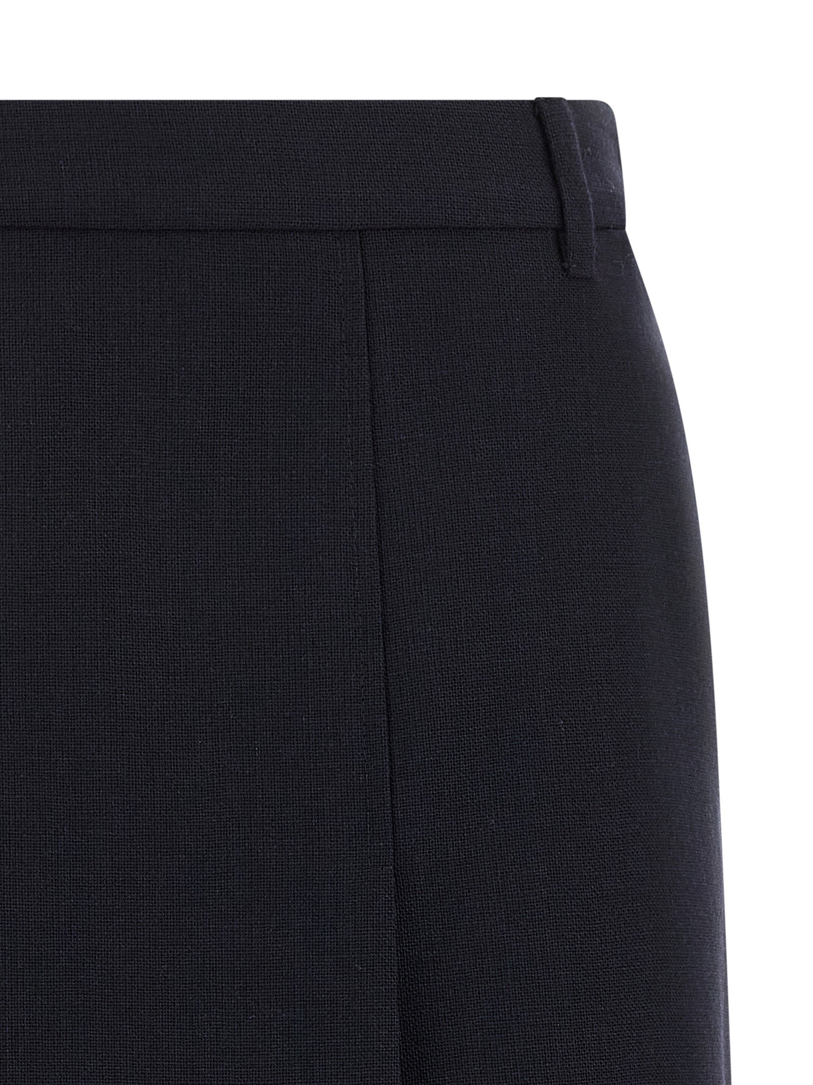 Prada Blue Virgin Wool Midi Skirt Prada
