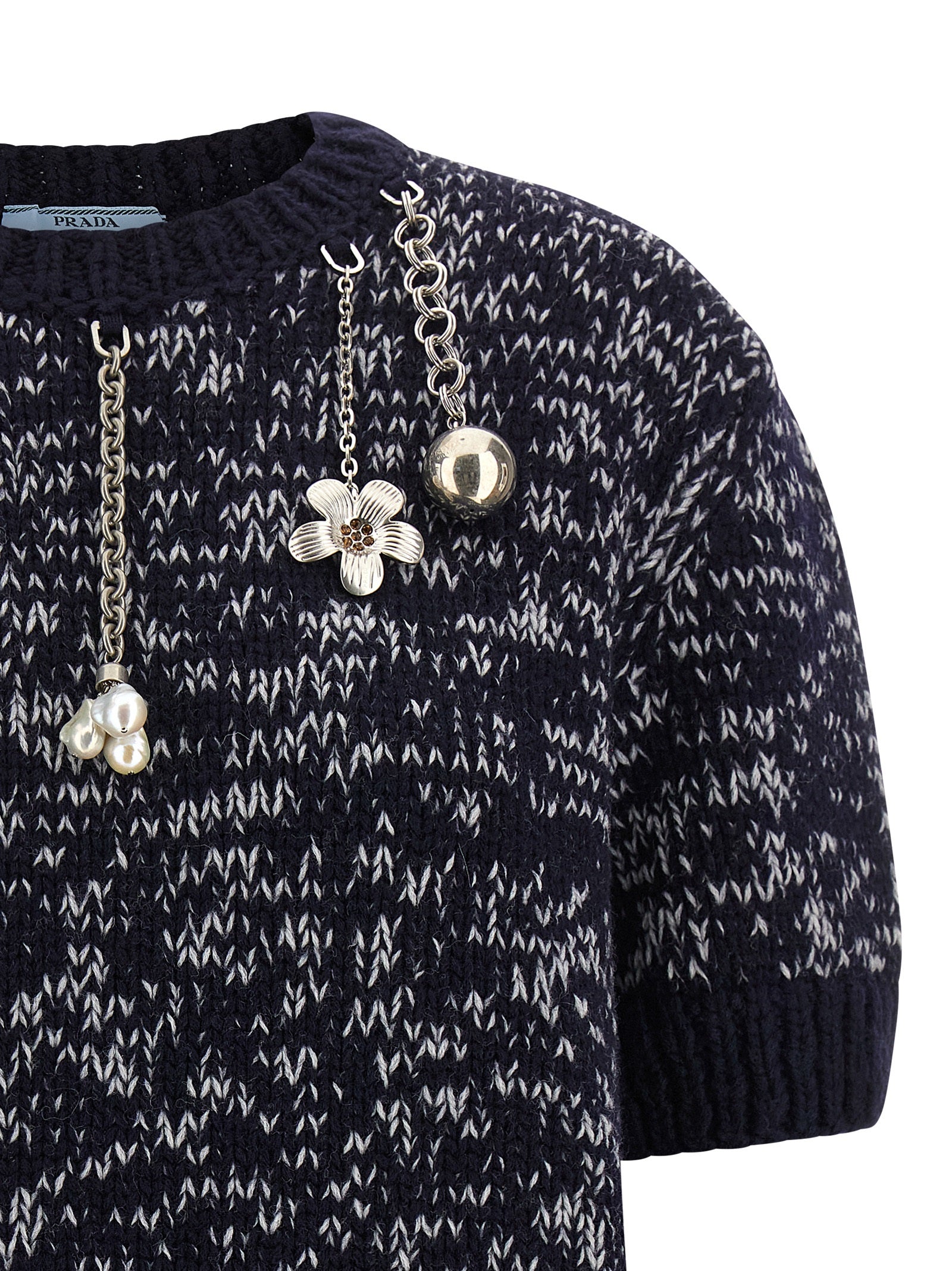 Prada Multicolor Virgin Wool Cardigan Prada