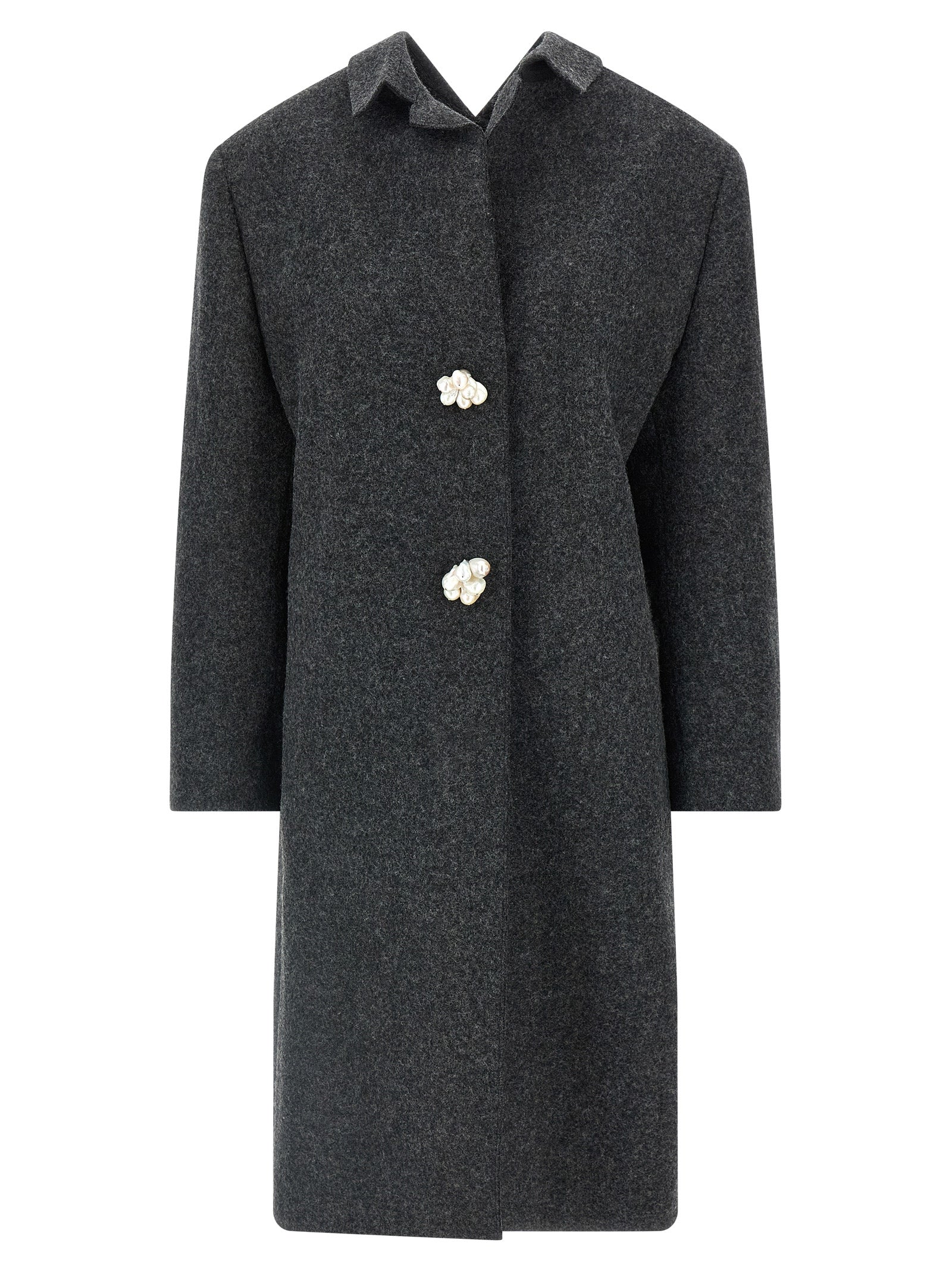 Prada Gray Virgin Wool Coat Prada