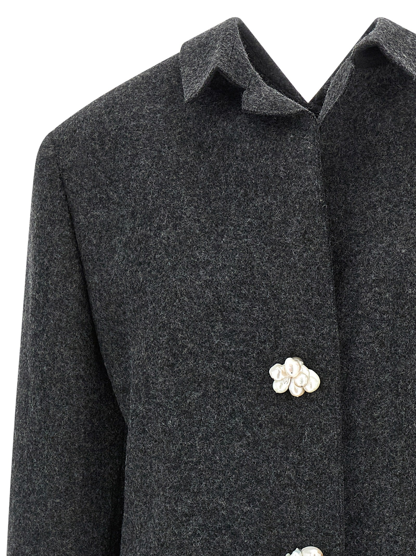 Prada Gray Virgin Wool Coat Prada