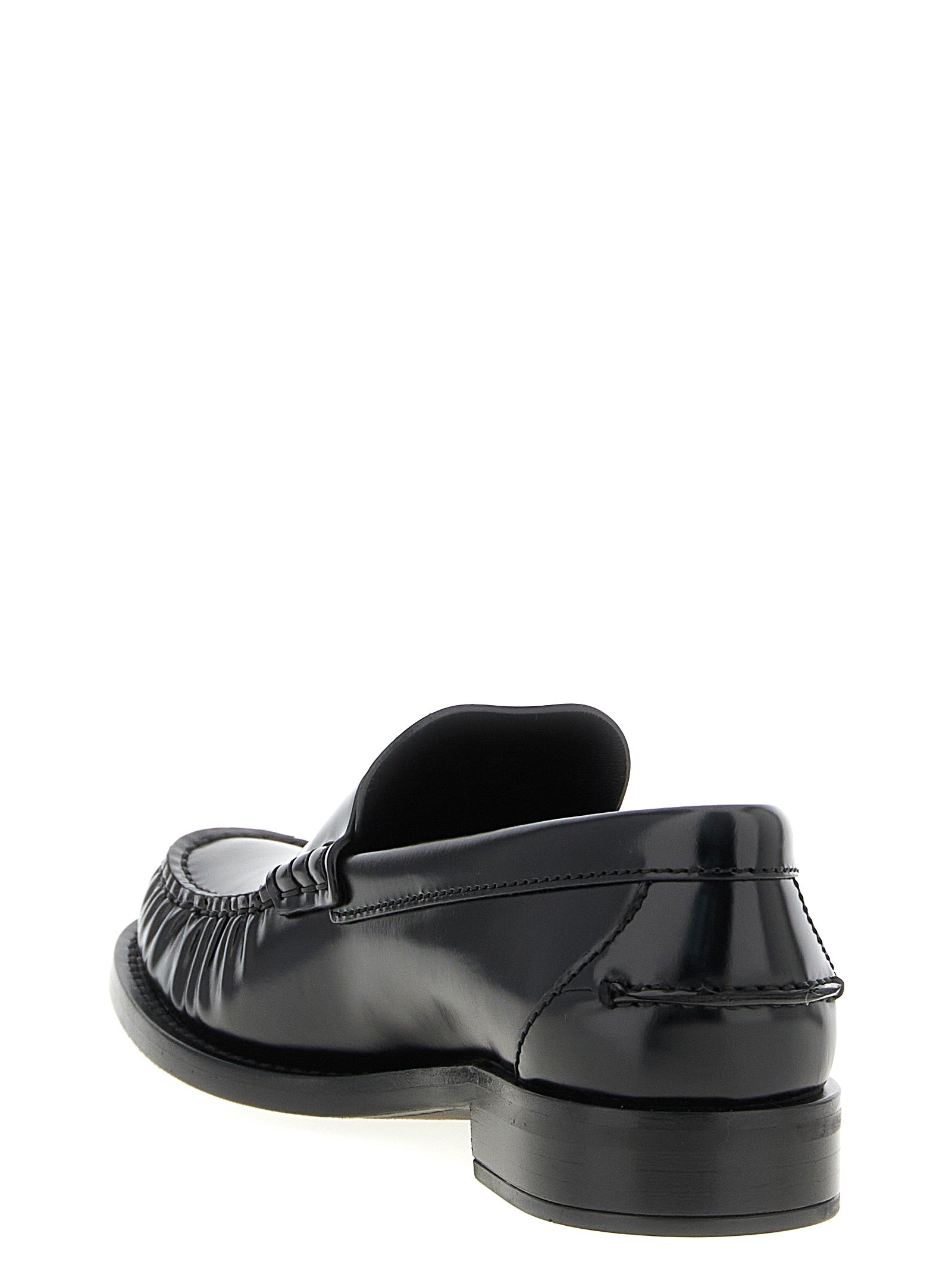 Prada Black Calfskin Slip-On Loafers Prada