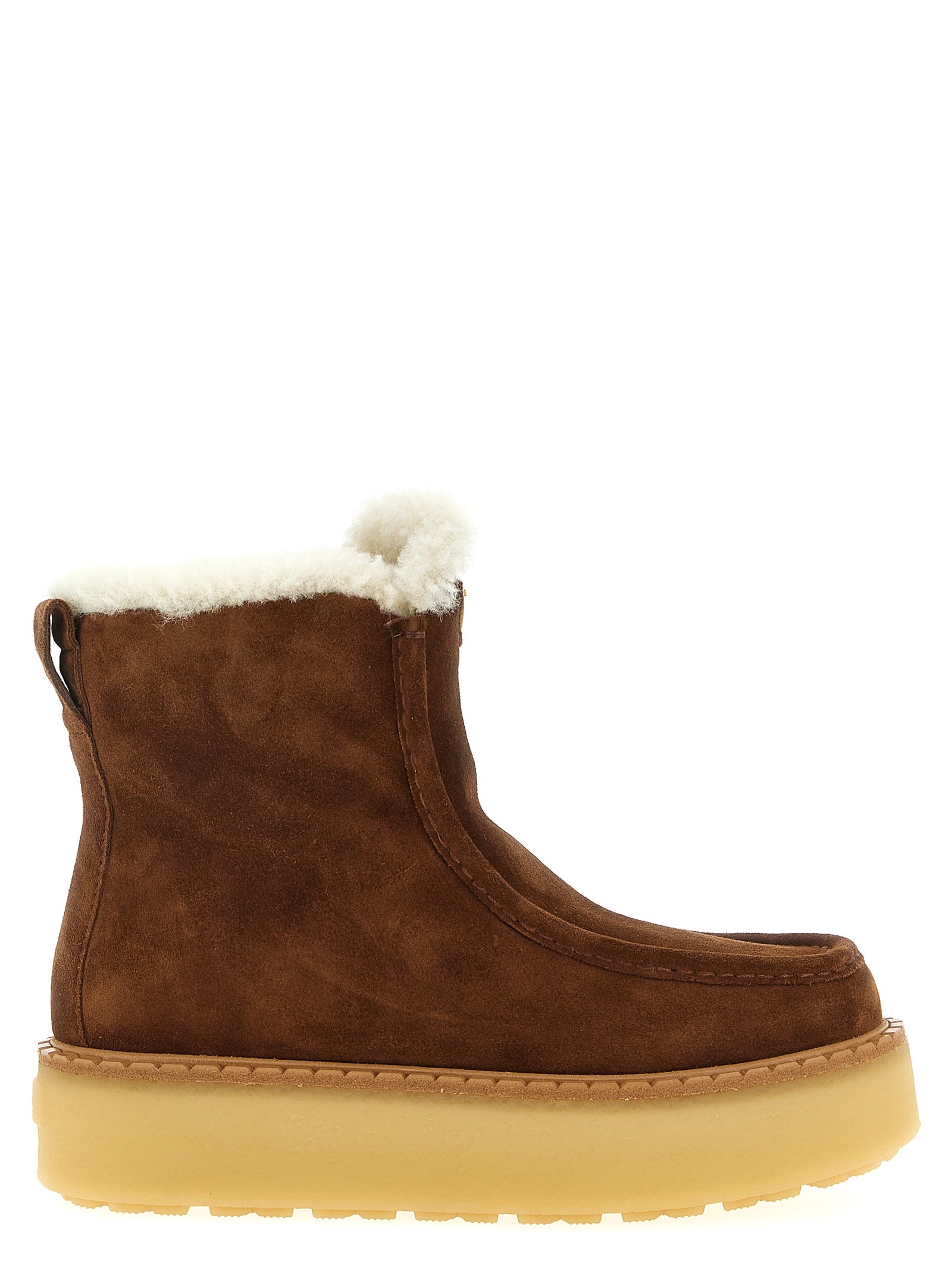 Prada Brown Calfskin Ankle Boots Prada