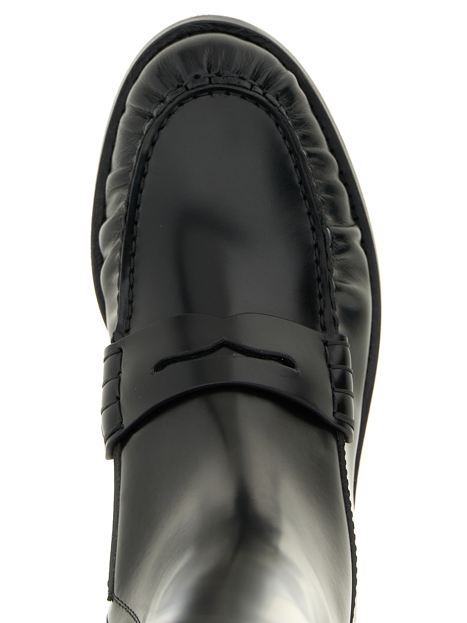 Prada Black Calfskin Over The Knee Prada