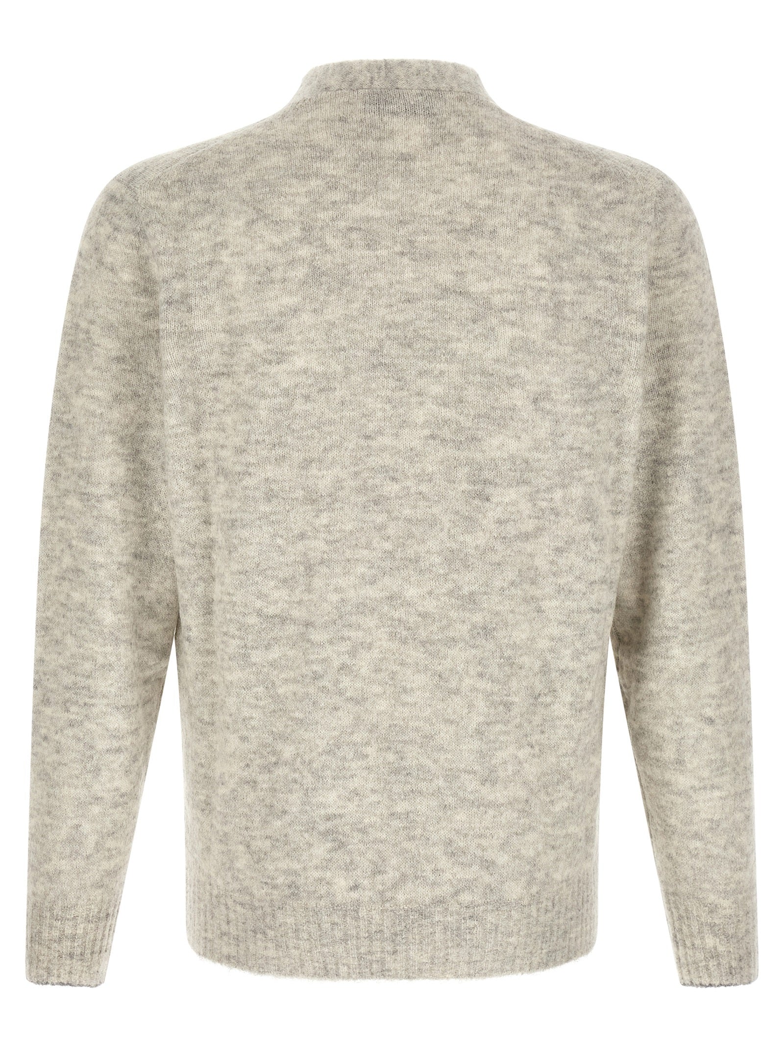 Brunello Cucinelli Gray Alpaca Leather Cardigan Brunello Cucinelli