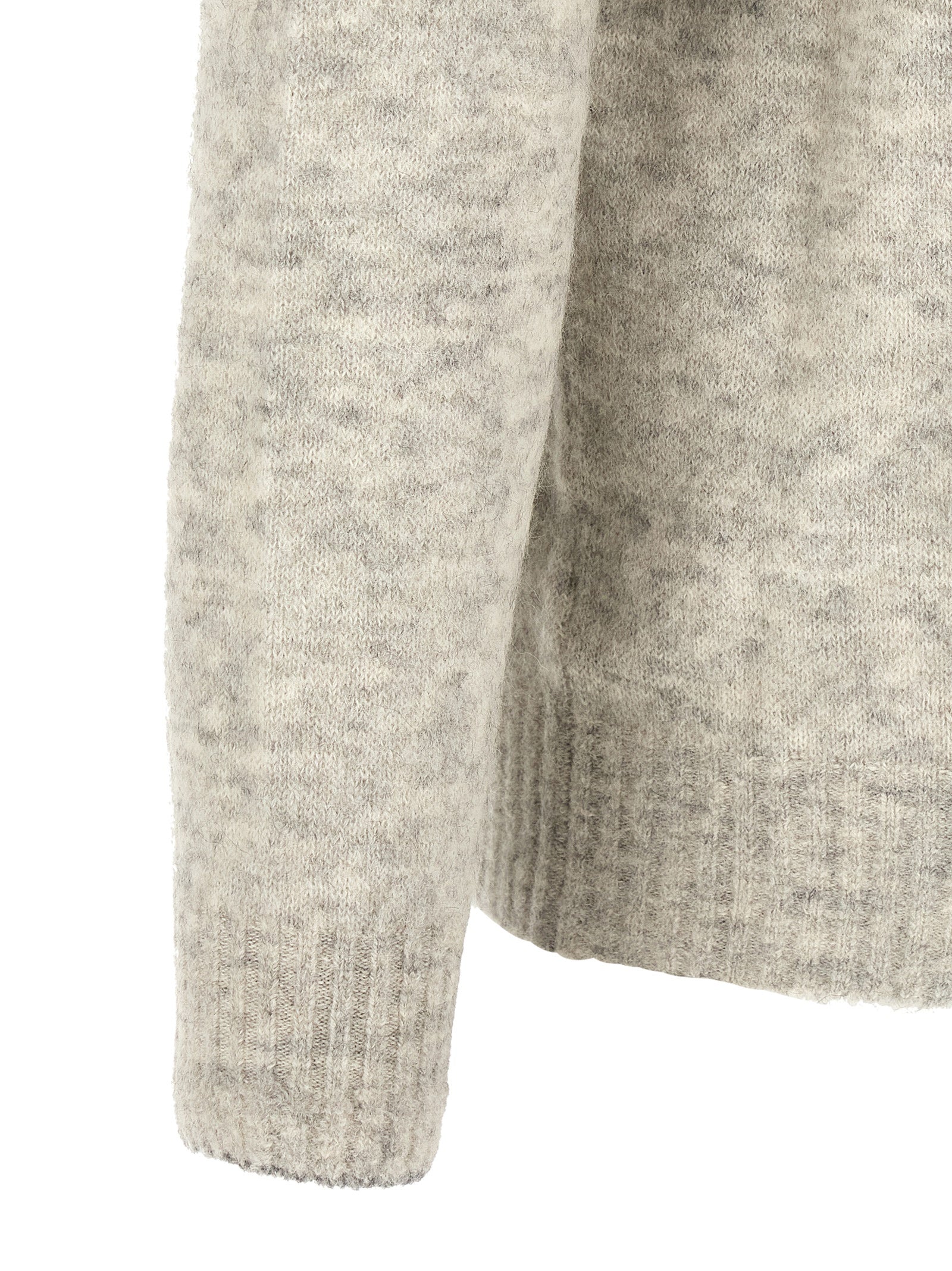 Brunello Cucinelli Gray Alpaca Leather Cardigan Brunello Cucinelli