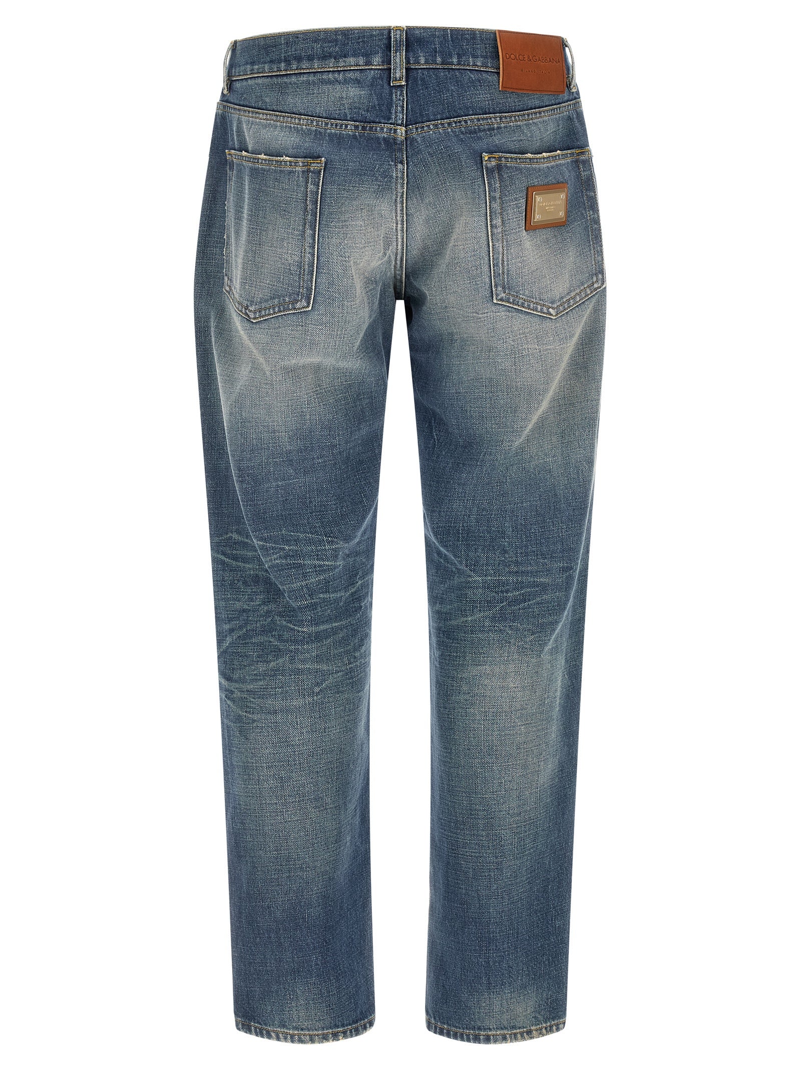 Dolce & Gabbana Blue Cotton Relaxed Fit Jeans Dolce & Gabbana