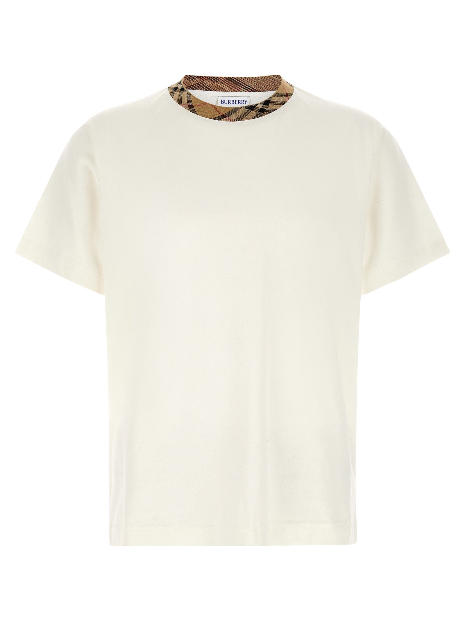 Burberry Beige Cotton T-Shirt Burberry