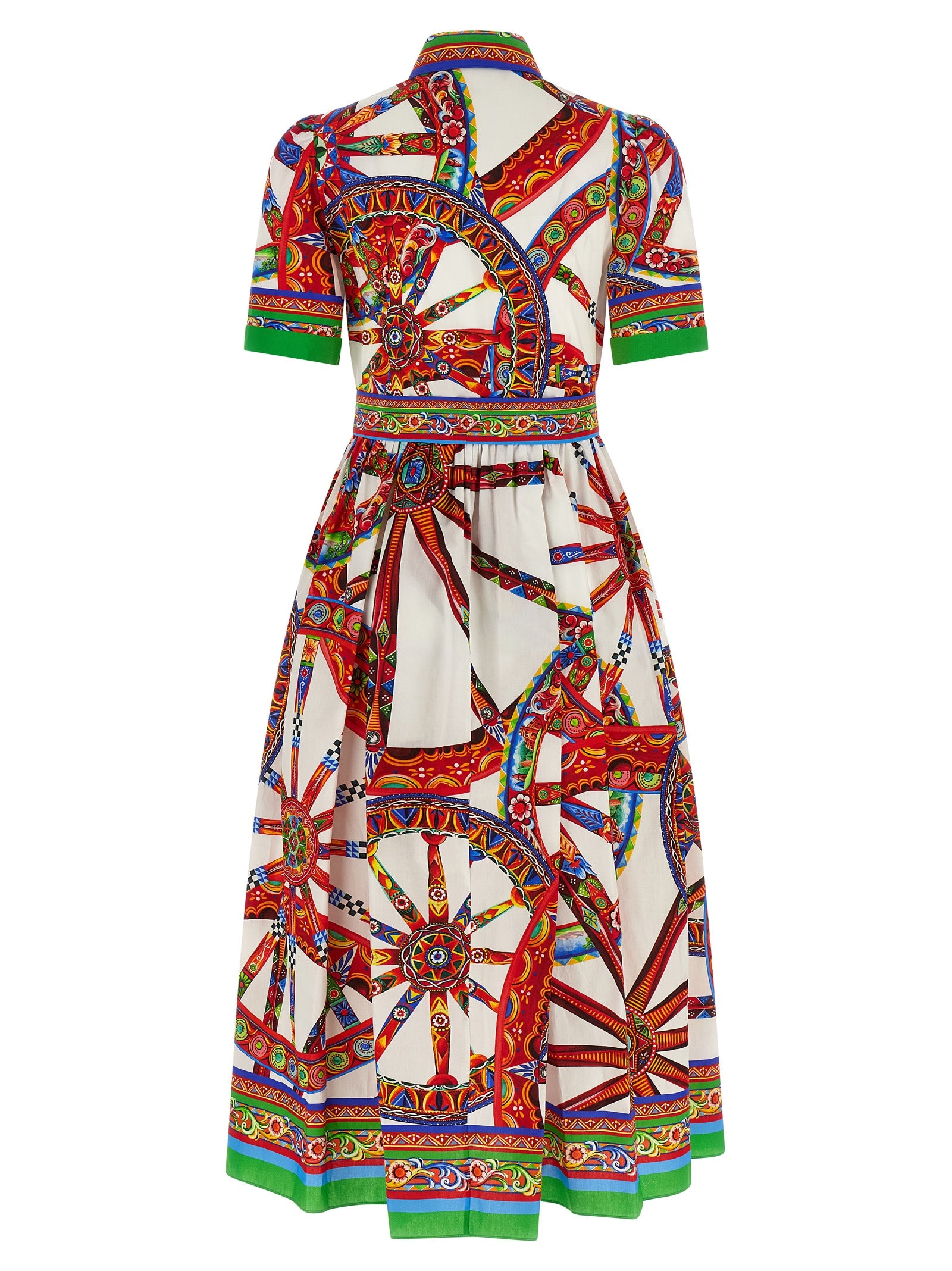 Dolce & Gabbana Multicolor Cotton Midi Dress Dolce & Gabbana
