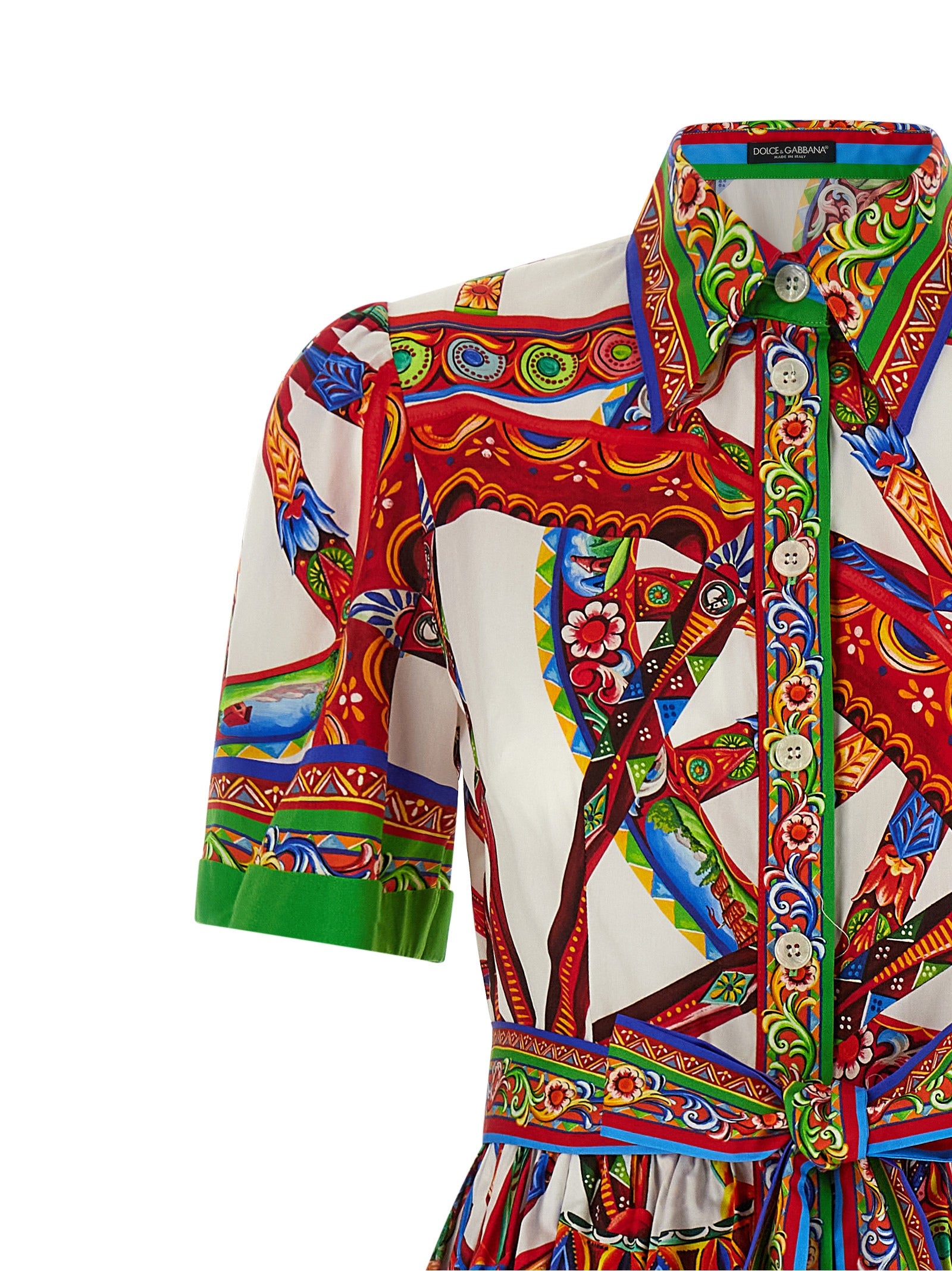 Dolce & Gabbana Multicolor Cotton Midi Dress Dolce & Gabbana
