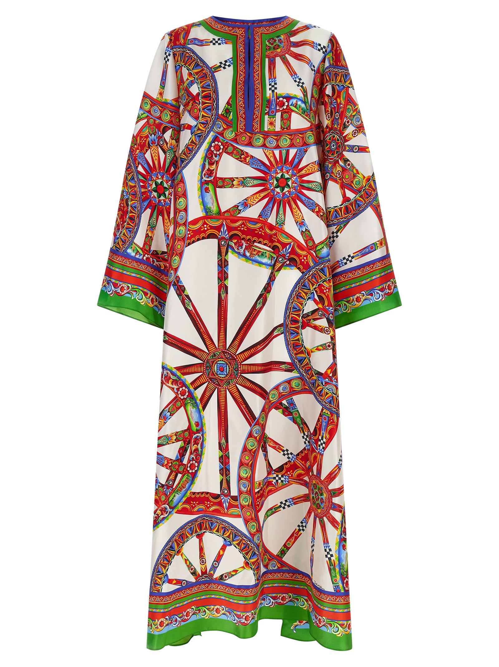 Dolce & Gabbana Multicolor Silk Long Dress Dolce & Gabbana