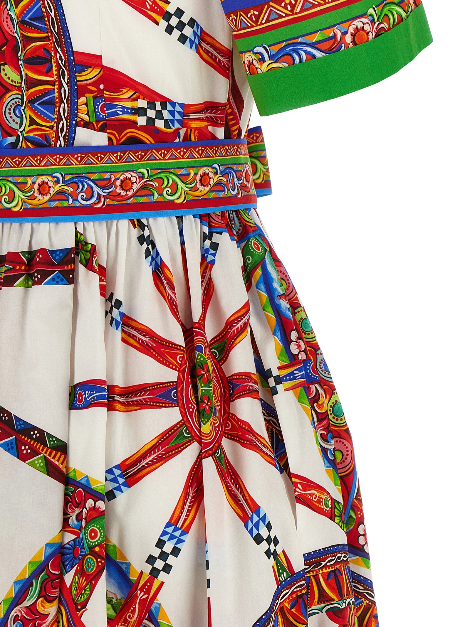 Dolce & Gabbana Multicolor Cotton Midi Dress Dolce & Gabbana