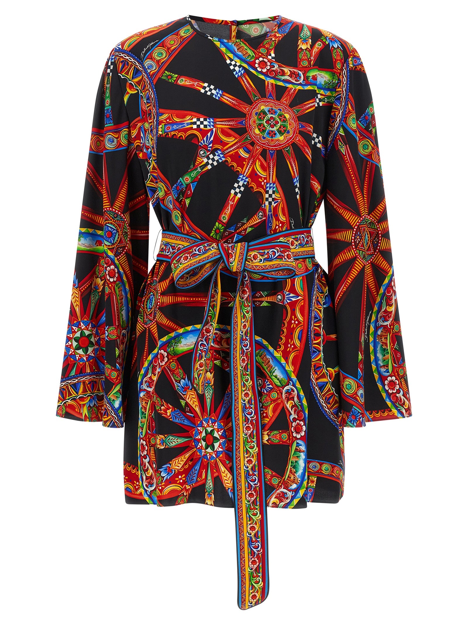 Dolce & Gabbana Multicolor Silk Short Dress Dolce & Gabbana