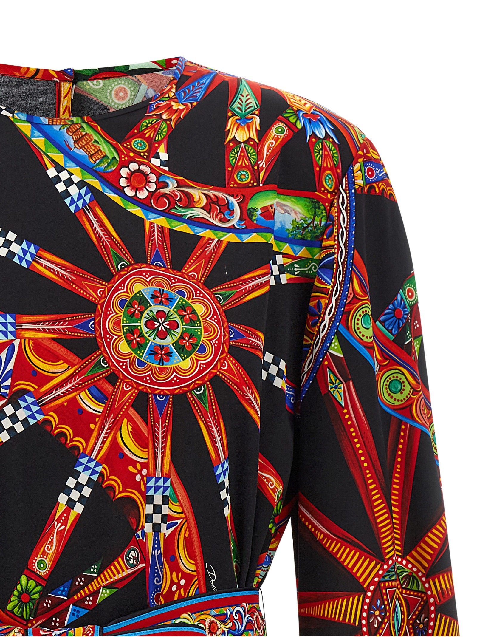 Dolce & Gabbana Multicolor Silk Short Dress Dolce & Gabbana