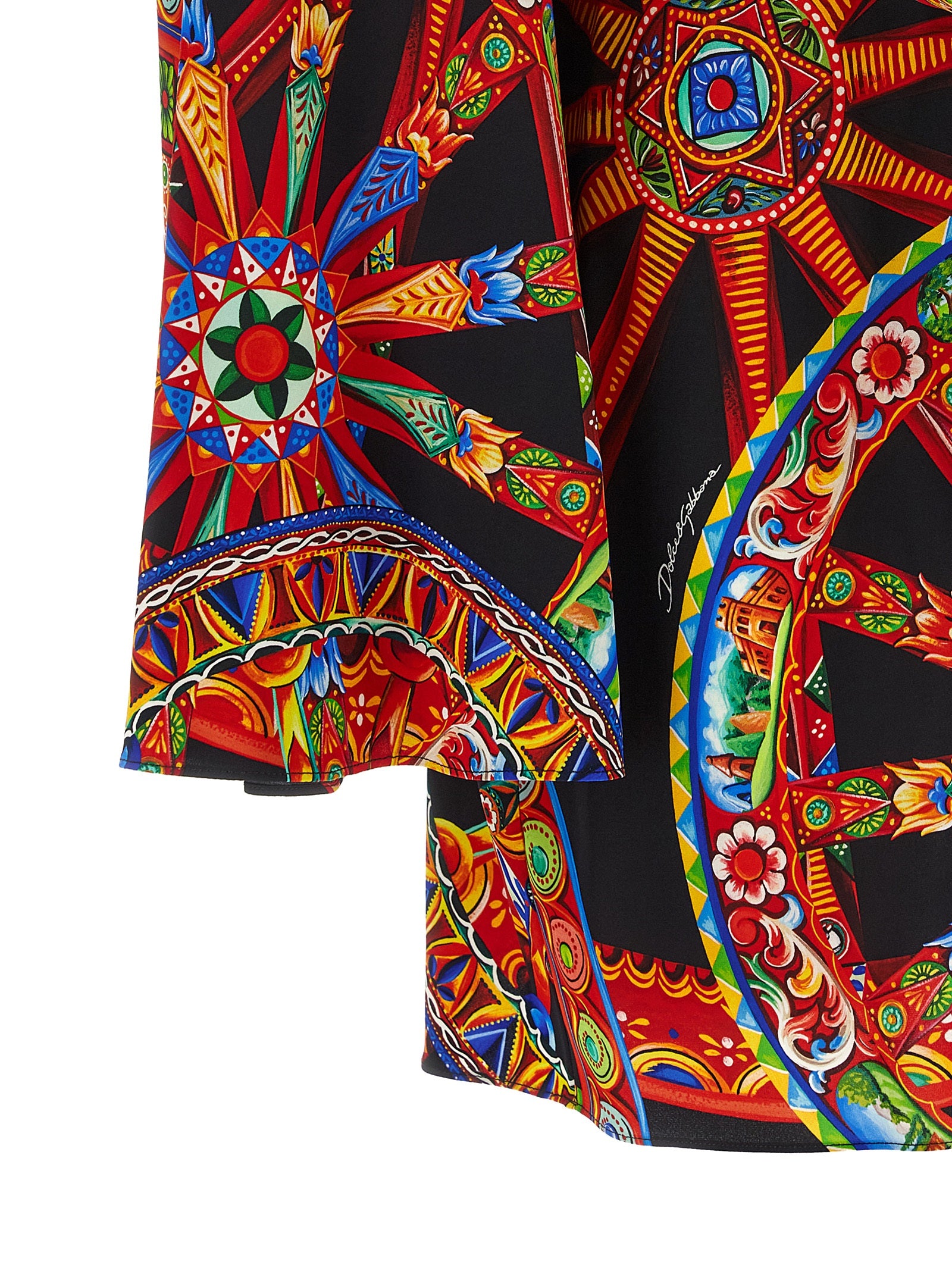 Dolce & Gabbana Multicolor Silk Short Dress Dolce & Gabbana