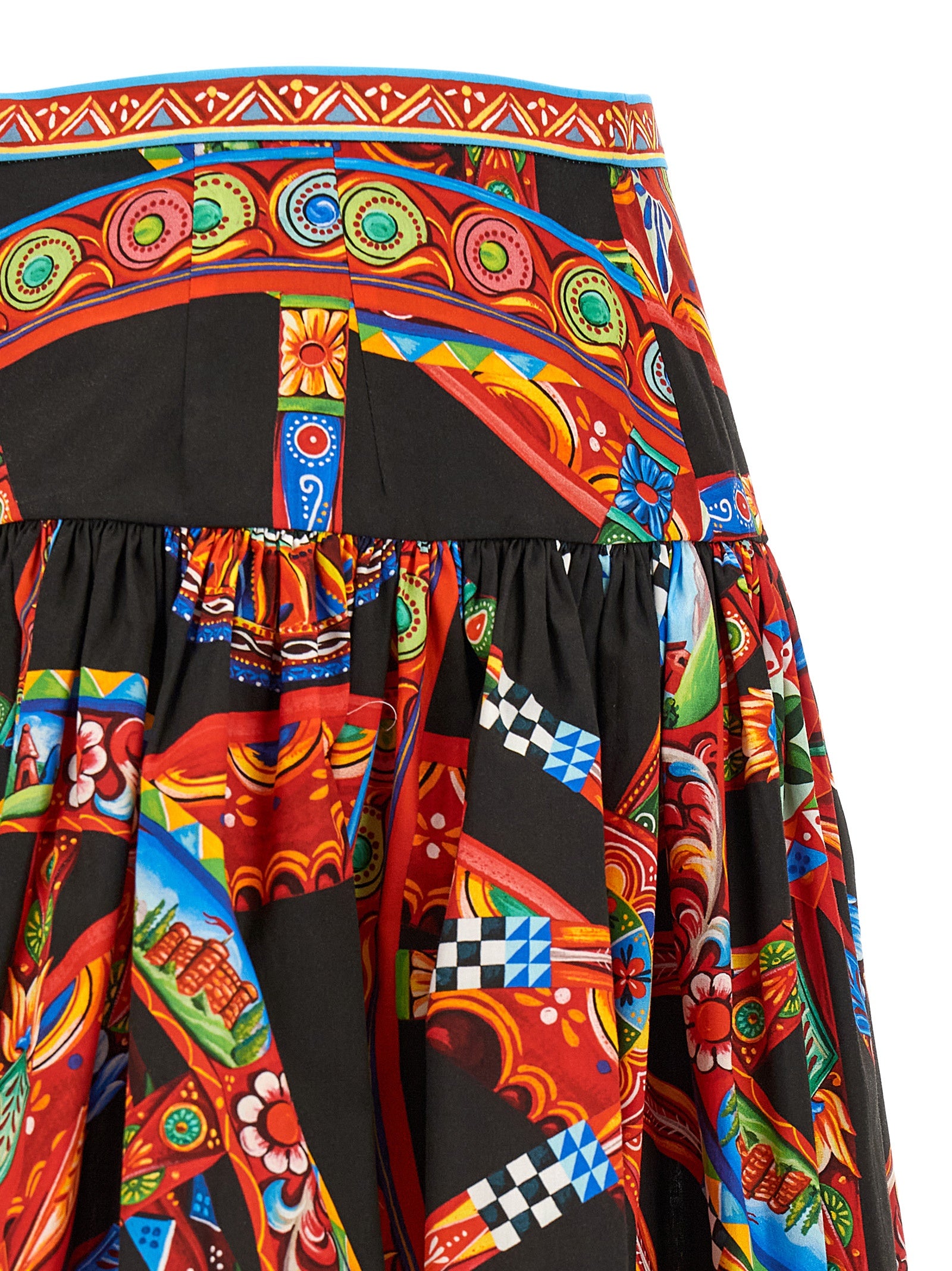 Dolce & Gabbana Multicolor Cotton Long Skirt Dolce & Gabbana