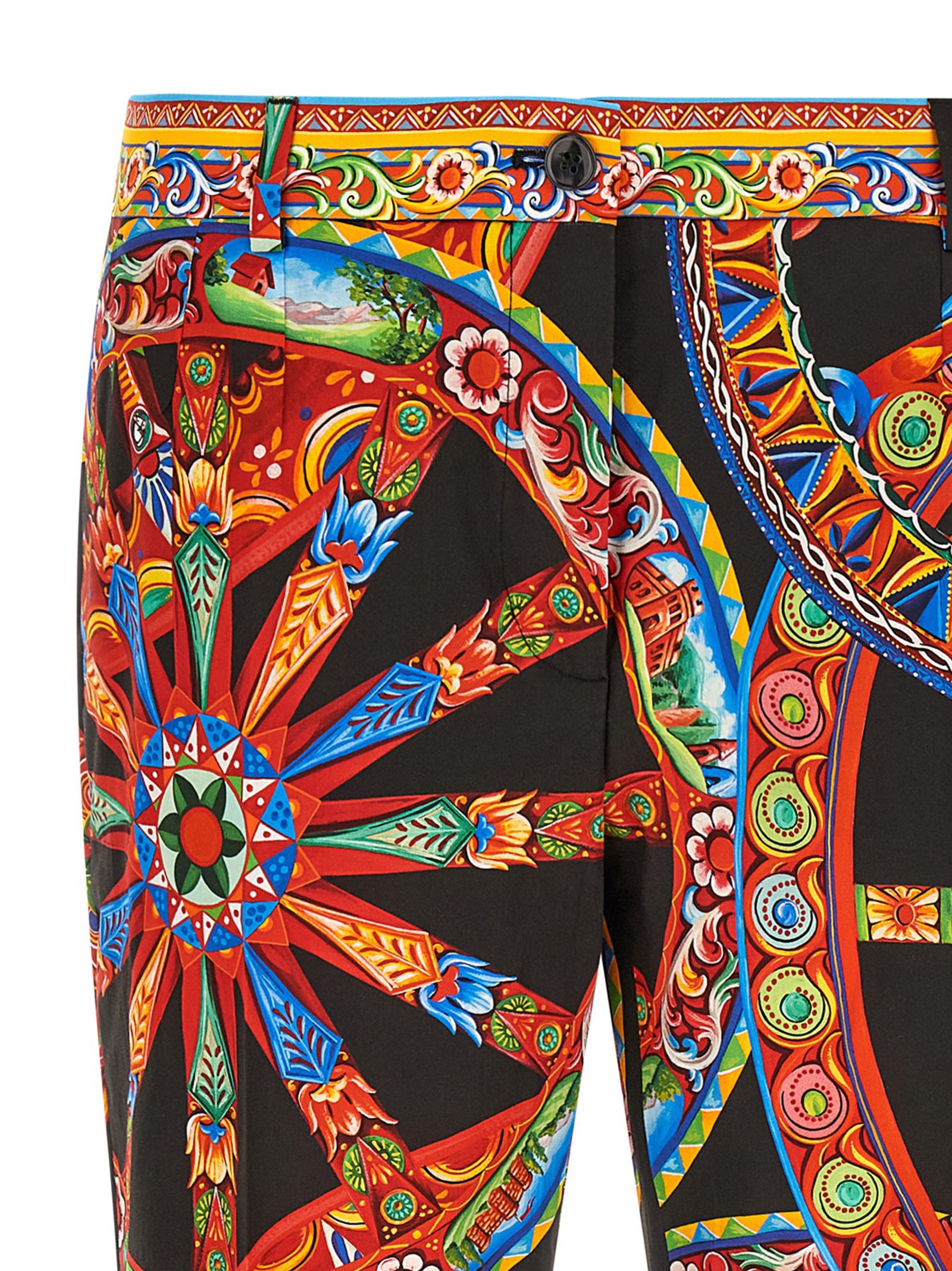Dolce & Gabbana Multicolor Cotton Casual Pants Dolce & Gabbana