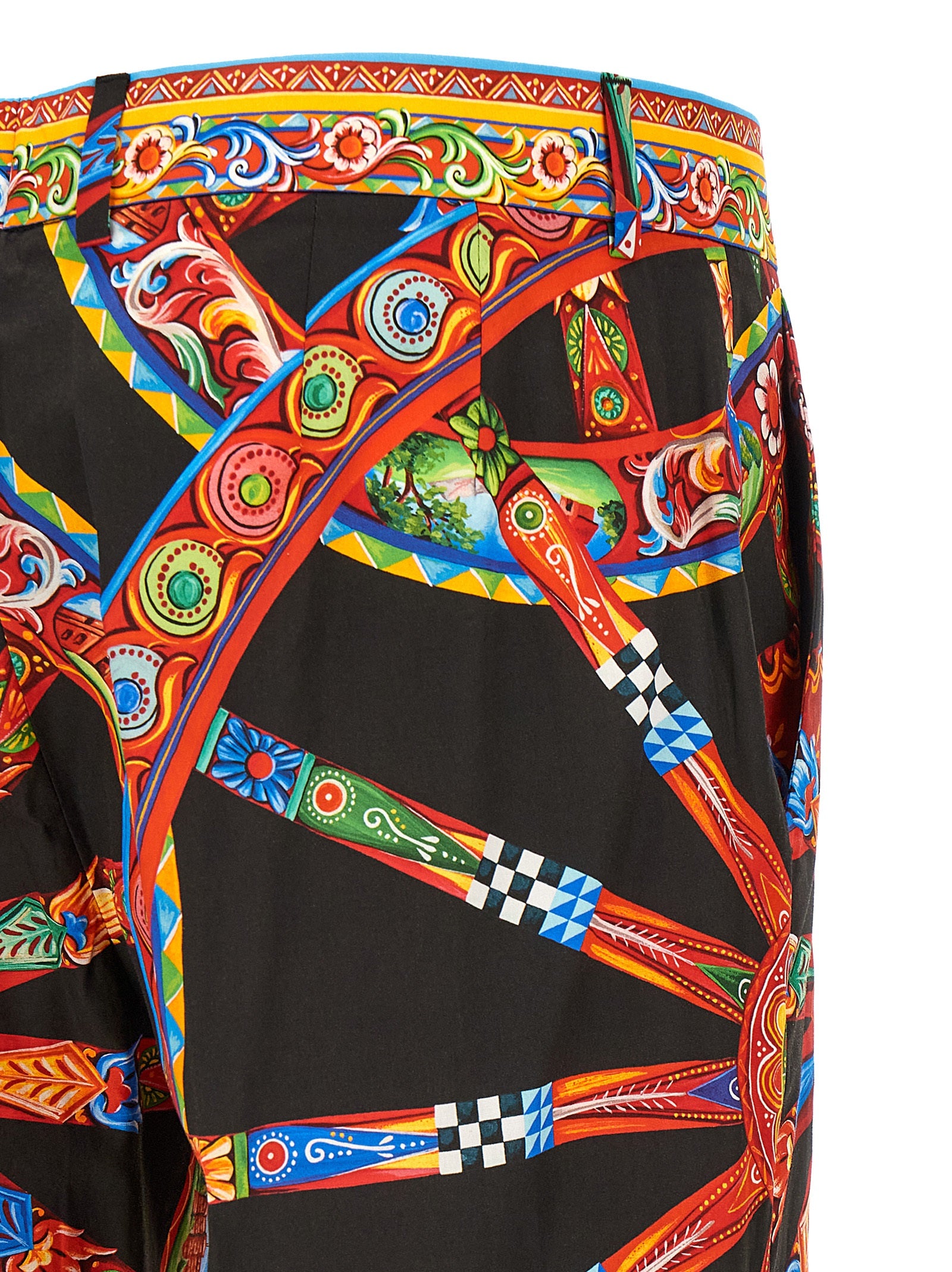Dolce & Gabbana Multicolor Cotton Casual Pants Dolce & Gabbana