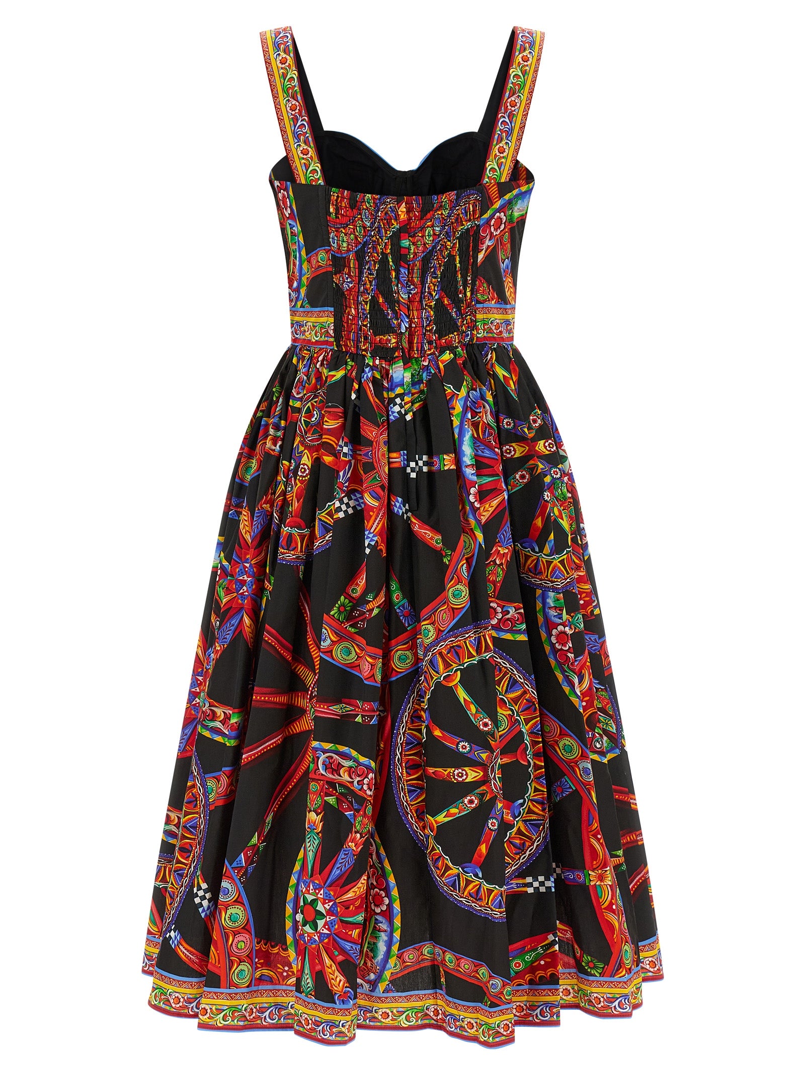 Dolce & Gabbana Multicolor Cotton Midi Dress Dolce & Gabbana