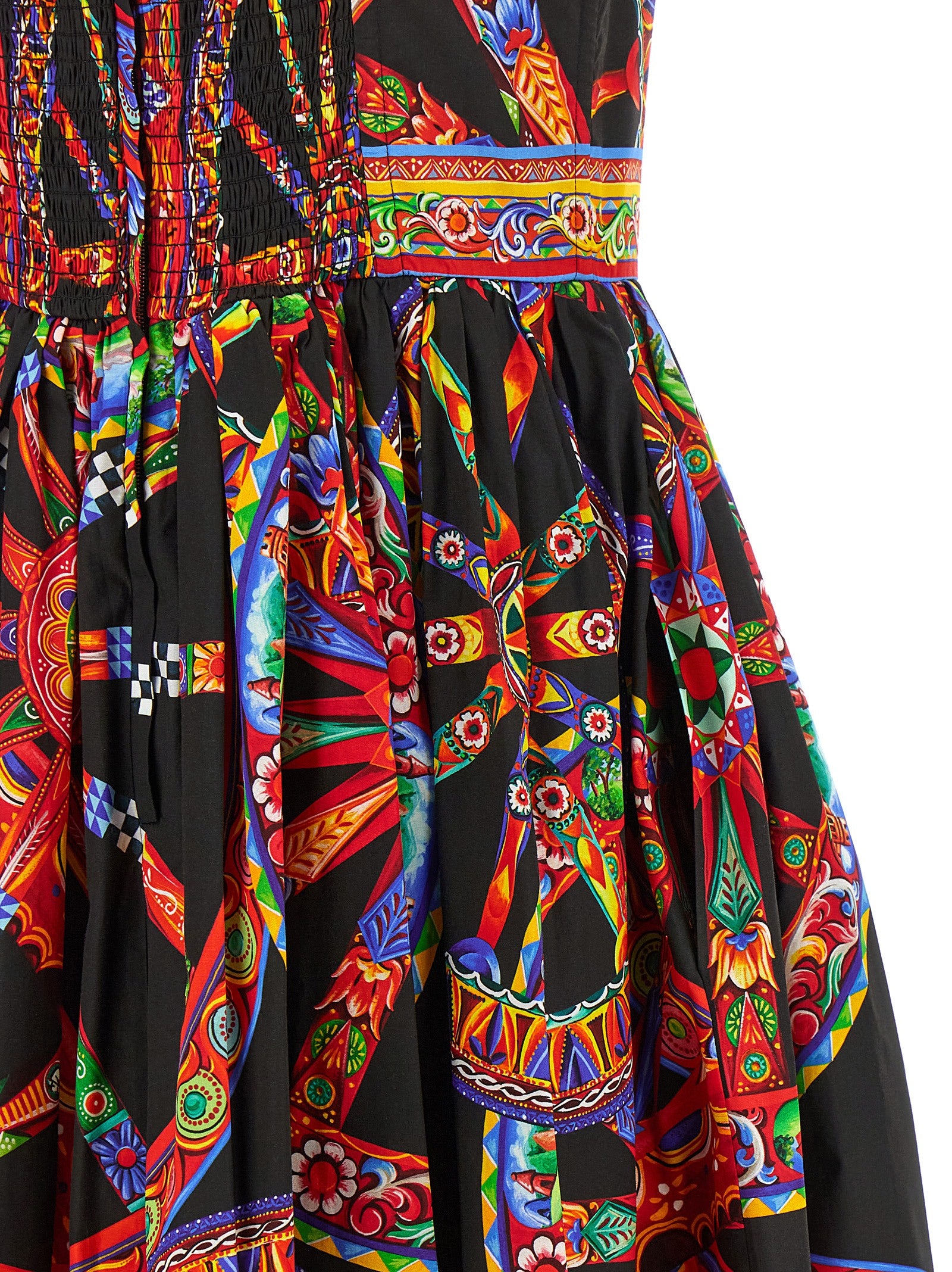 Dolce & Gabbana Multicolor Cotton Midi Dress Dolce & Gabbana