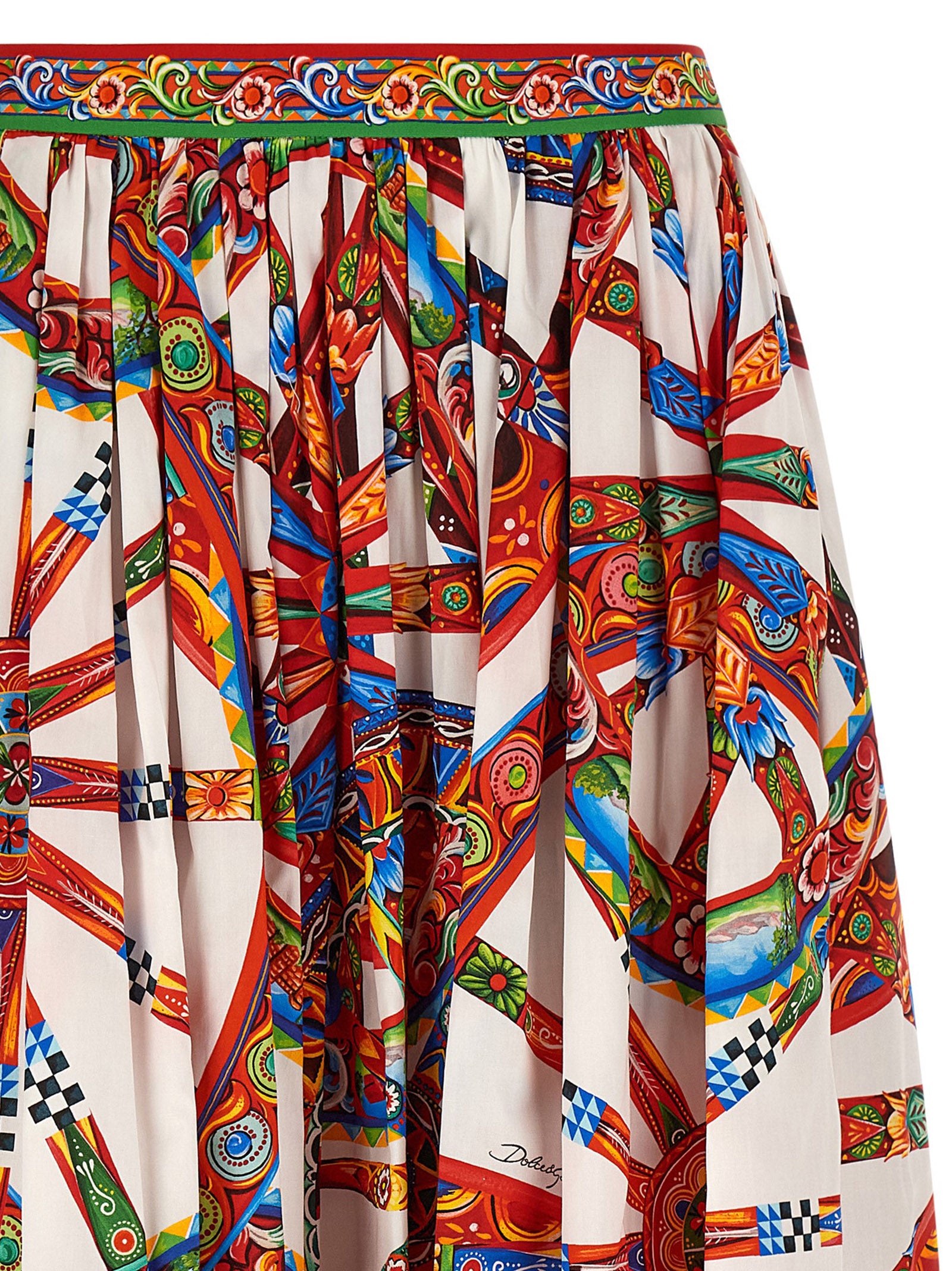 Dolce & Gabbana Multicolor Cotton Midi Skirt Dolce & Gabbana