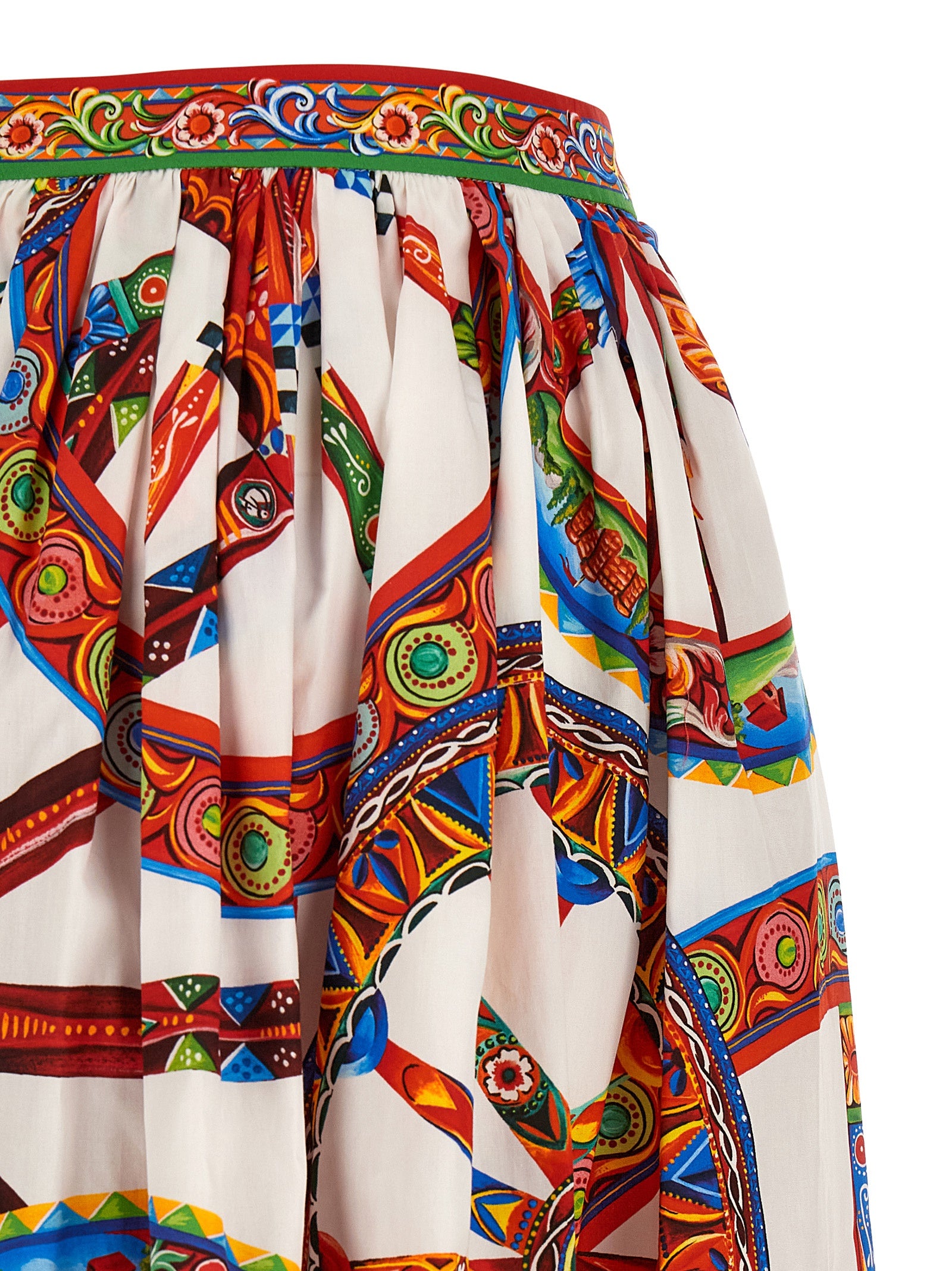 Dolce & Gabbana Multicolor Cotton Midi Skirt Dolce & Gabbana