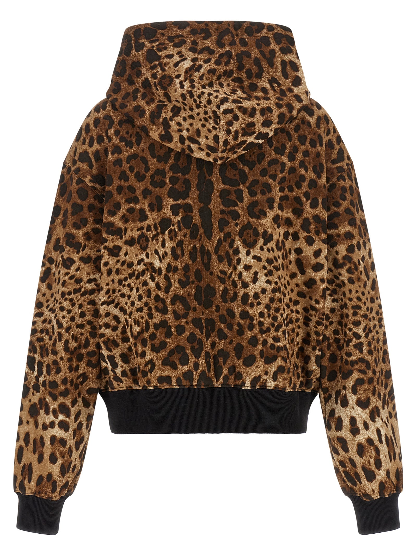 Dolce & Gabbana Brown Cotton Hoodie Dolce & Gabbana
