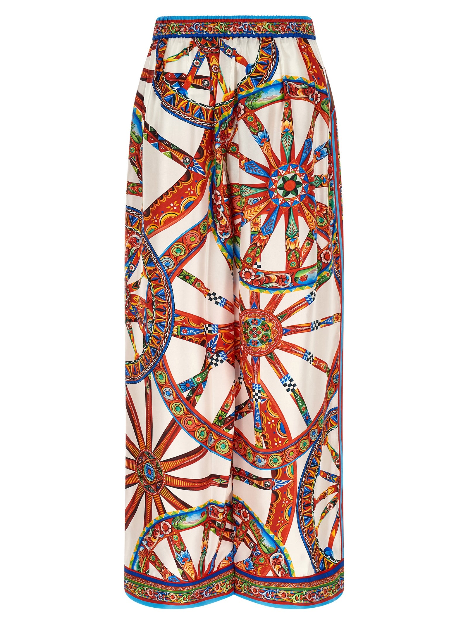 Dolce & Gabbana Multicolor Silk Casual Pants Dolce & Gabbana