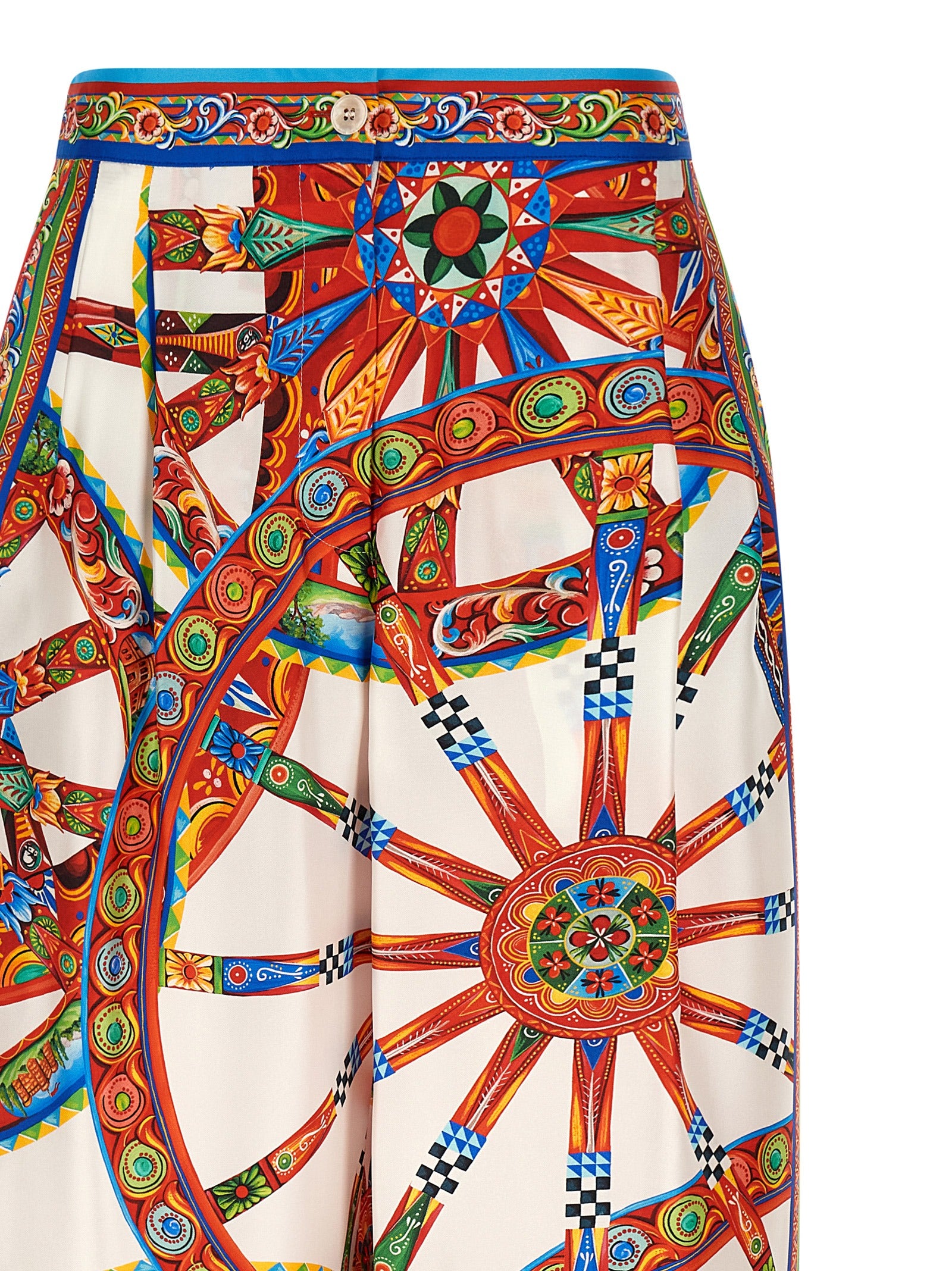 Dolce & Gabbana Multicolor Silk Casual Pants Dolce & Gabbana